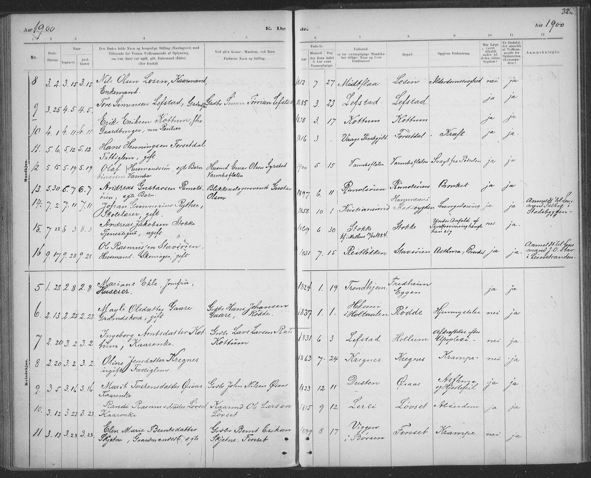 Ministerialprotokoller, klokkerbøker og fødselsregistre - Sør-Trøndelag, AV/SAT-A-1456/691/L1085: Parish register (official) no. 691A17, 1887-1908, p. 326