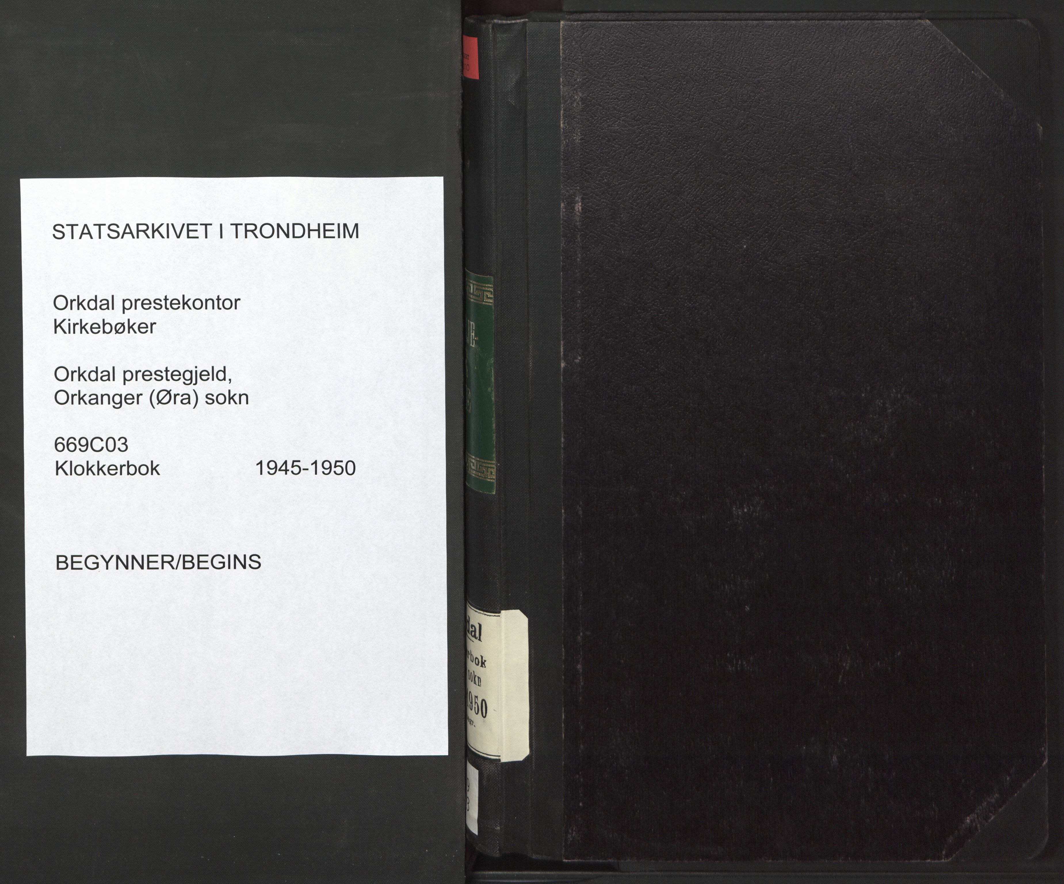 Ministerialprotokoller, klokkerbøker og fødselsregistre - Sør-Trøndelag, AV/SAT-A-1456/669/L0833: Parish register (copy) no. 669C03, 1945-1950