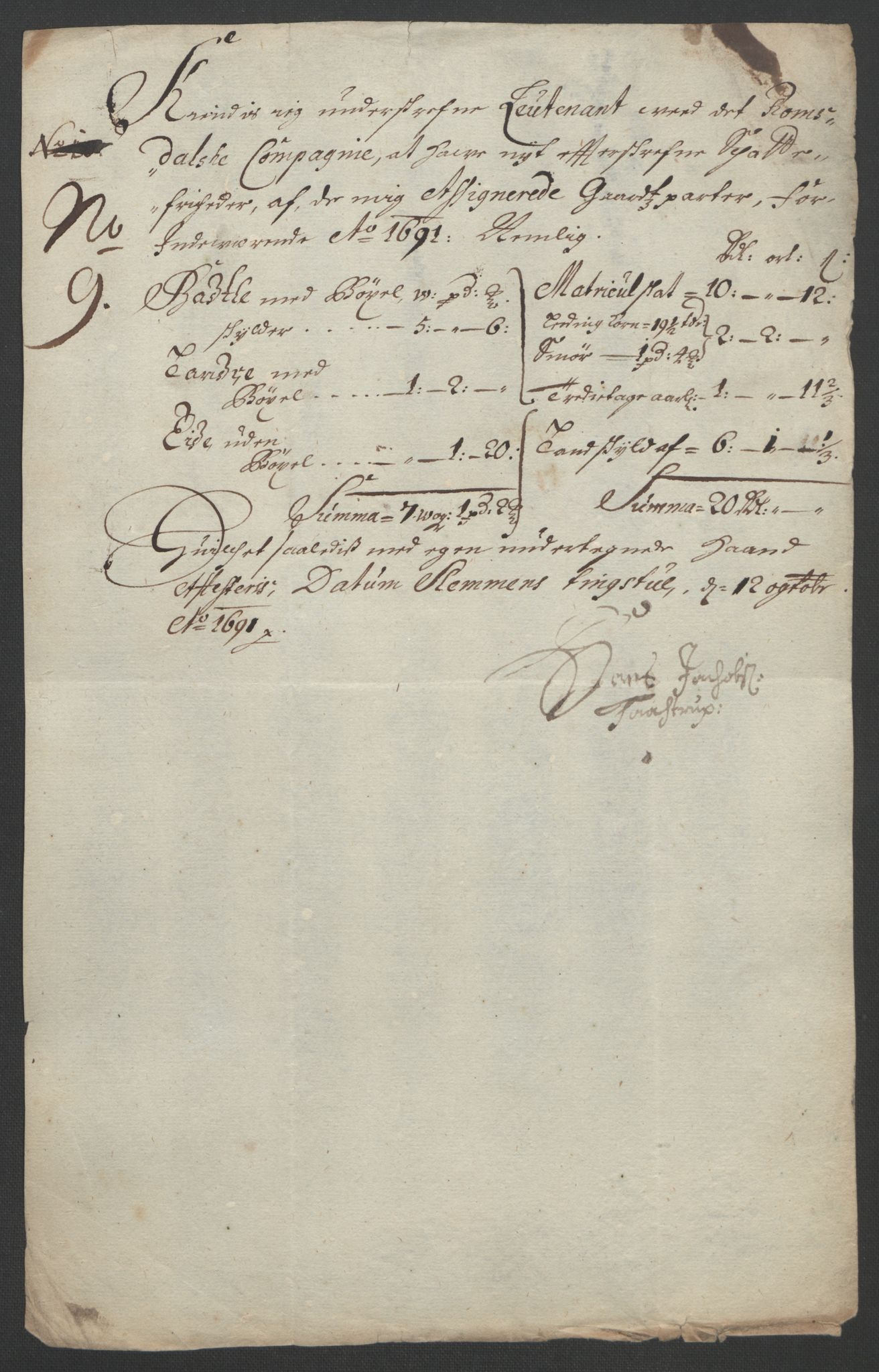 Rentekammeret inntil 1814, Reviderte regnskaper, Fogderegnskap, AV/RA-EA-4092/R55/L3649: Fogderegnskap Romsdal, 1690-1691, p. 353