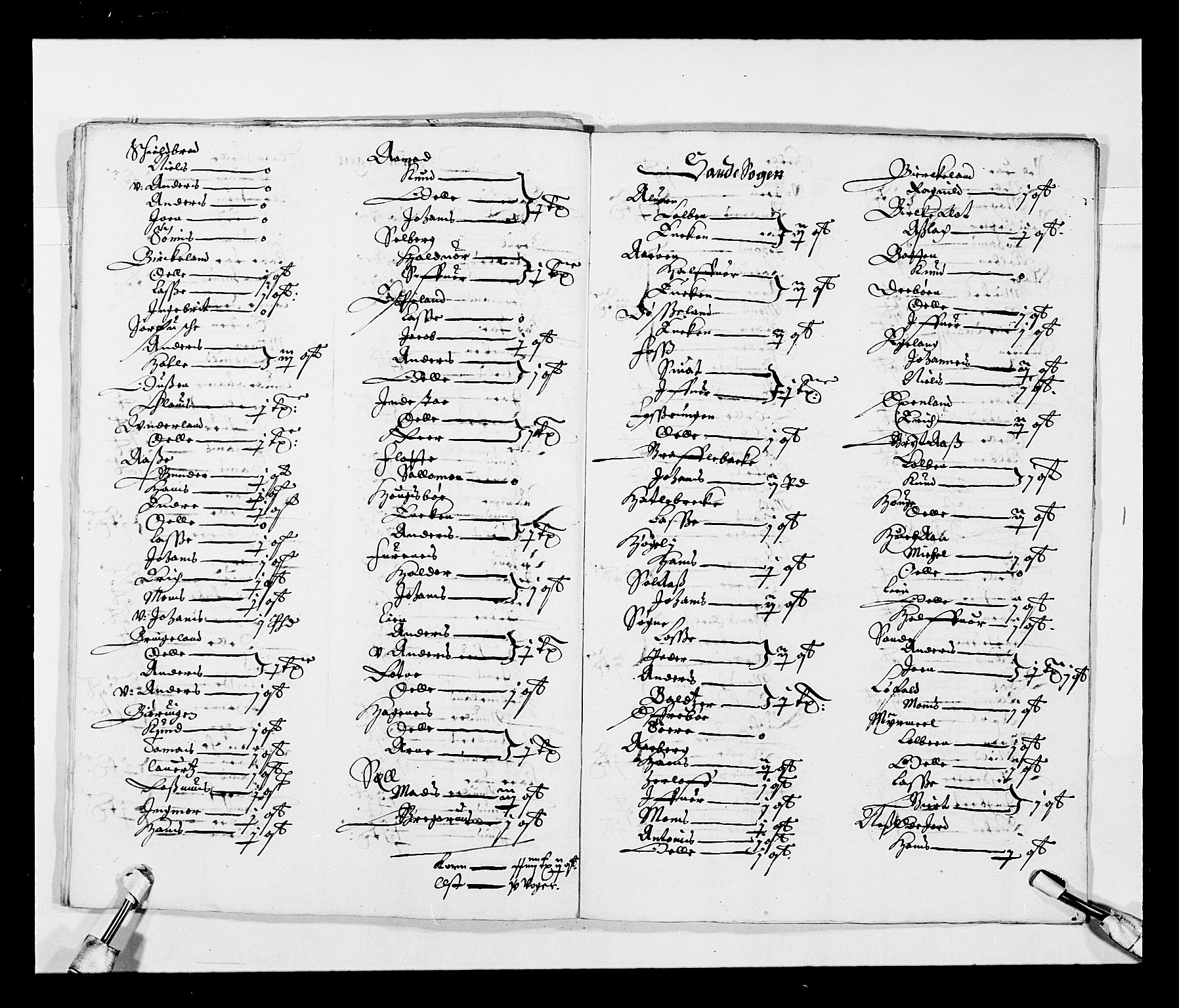 Stattholderembetet 1572-1771, AV/RA-EA-2870/Ek/L0026/0002: Jordebøker 1633-1658: / Tiendelister fra Bergenhus len, 1642-1647, p. 28