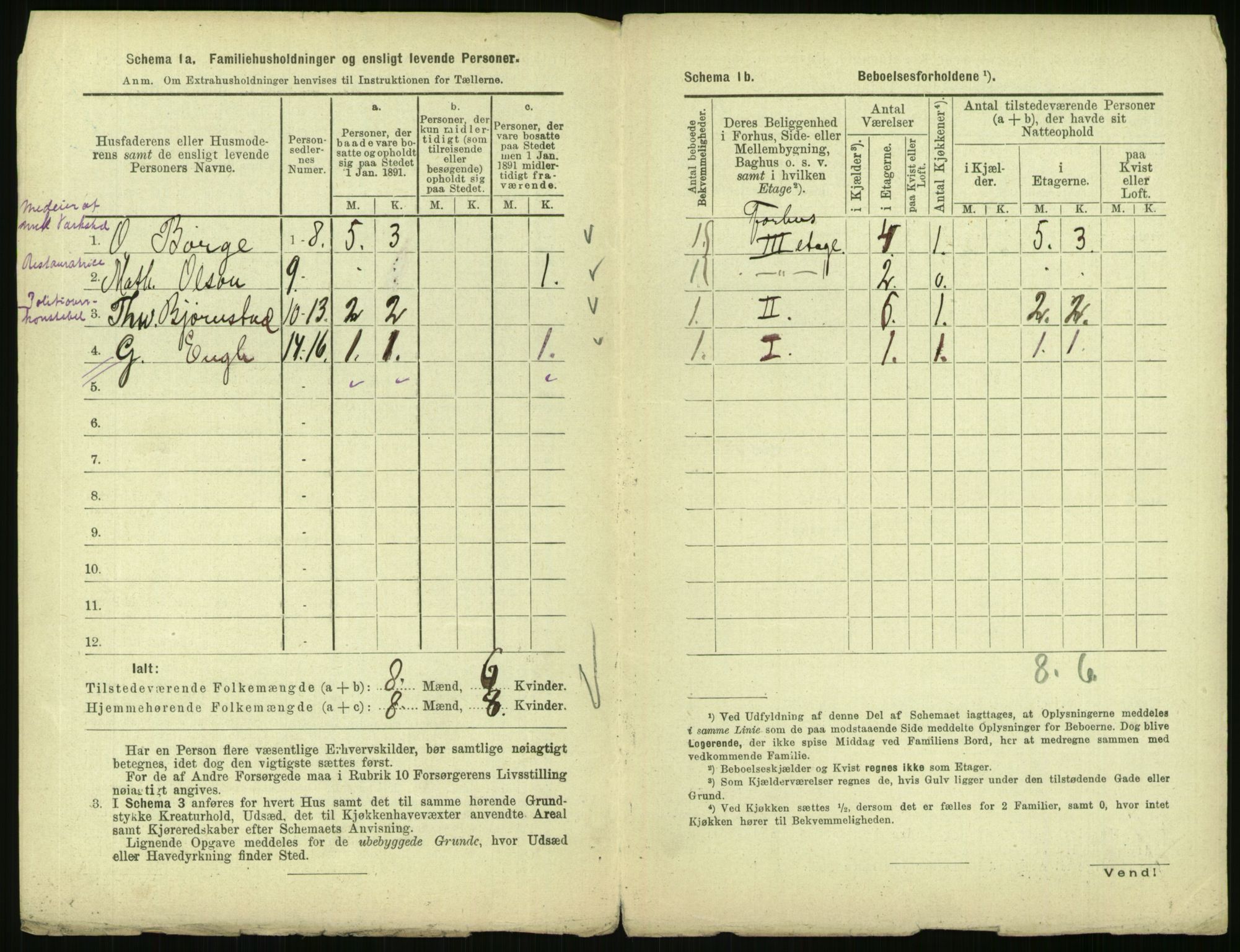 RA, 1891 census for 0301 Kristiania, 1891, p. 1224