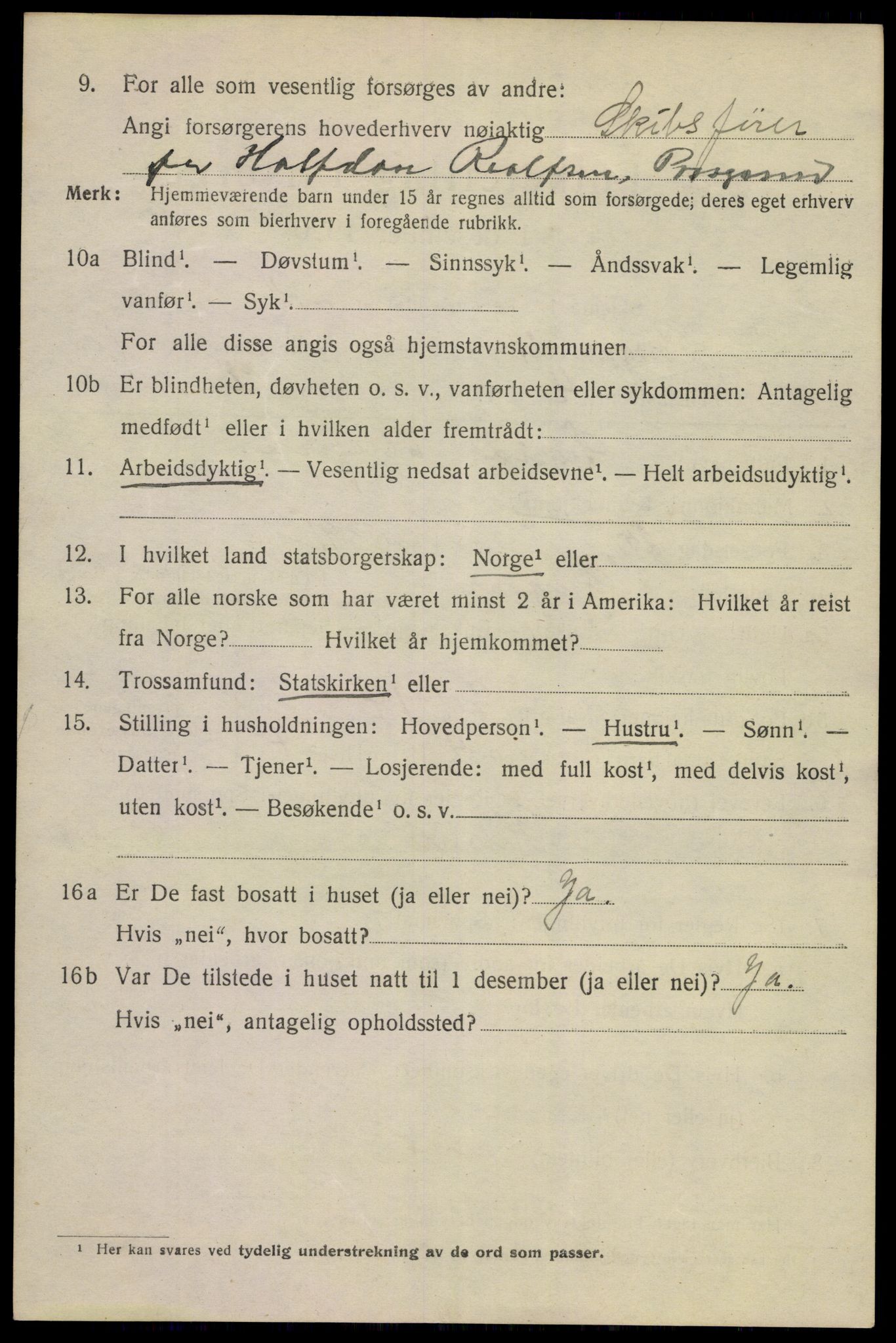 SAKO, 1920 census for Porsgrunn, 1920, p. 7142