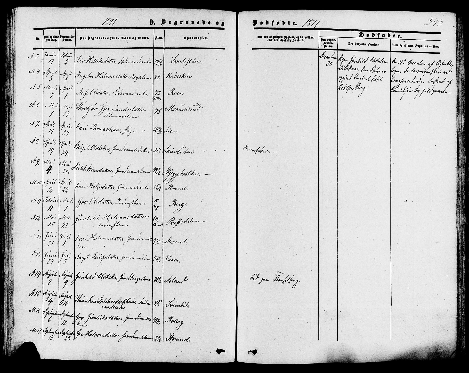 Tinn kirkebøker, AV/SAKO-A-308/F/Fa/L0006: Parish register (official) no. I 6, 1857-1878, p. 343