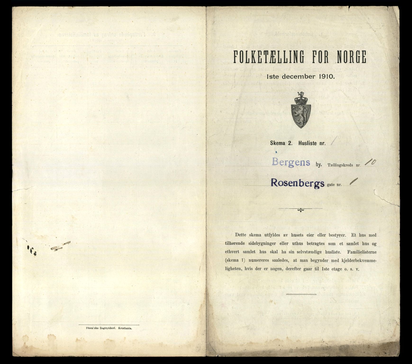 RA, 1910 census for Bergen, 1910, p. 3235