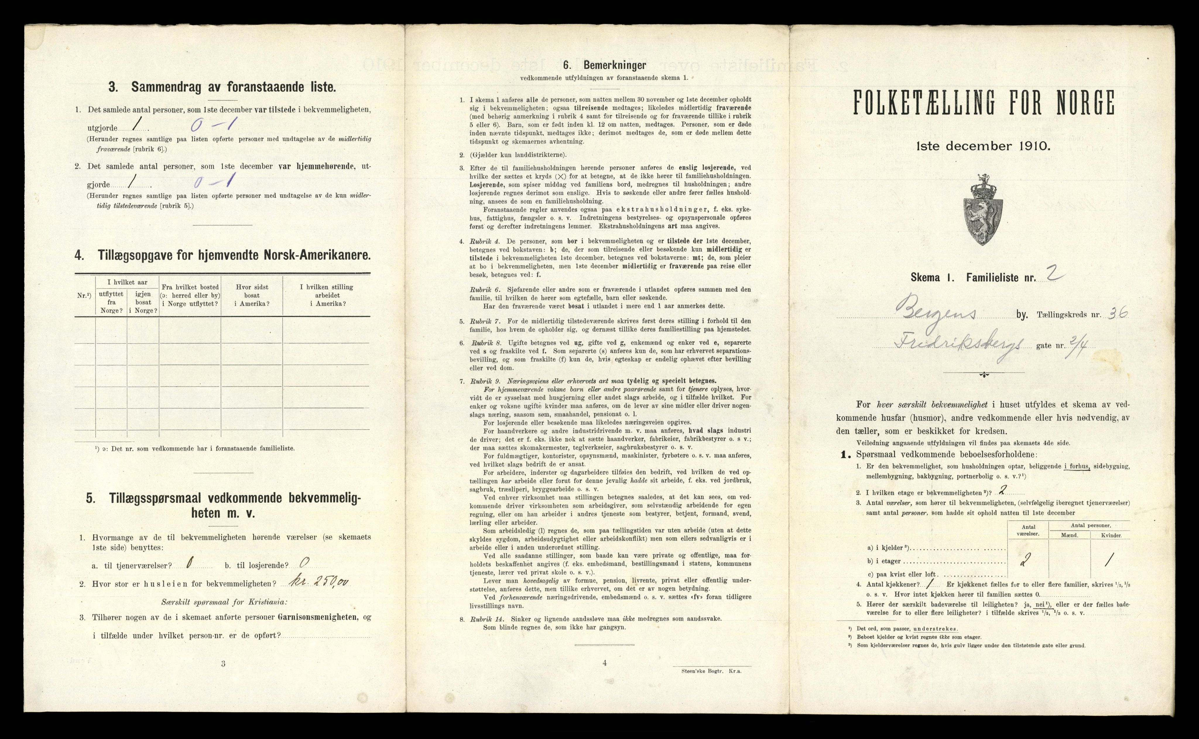 RA, 1910 census for Bergen, 1910, p. 11999