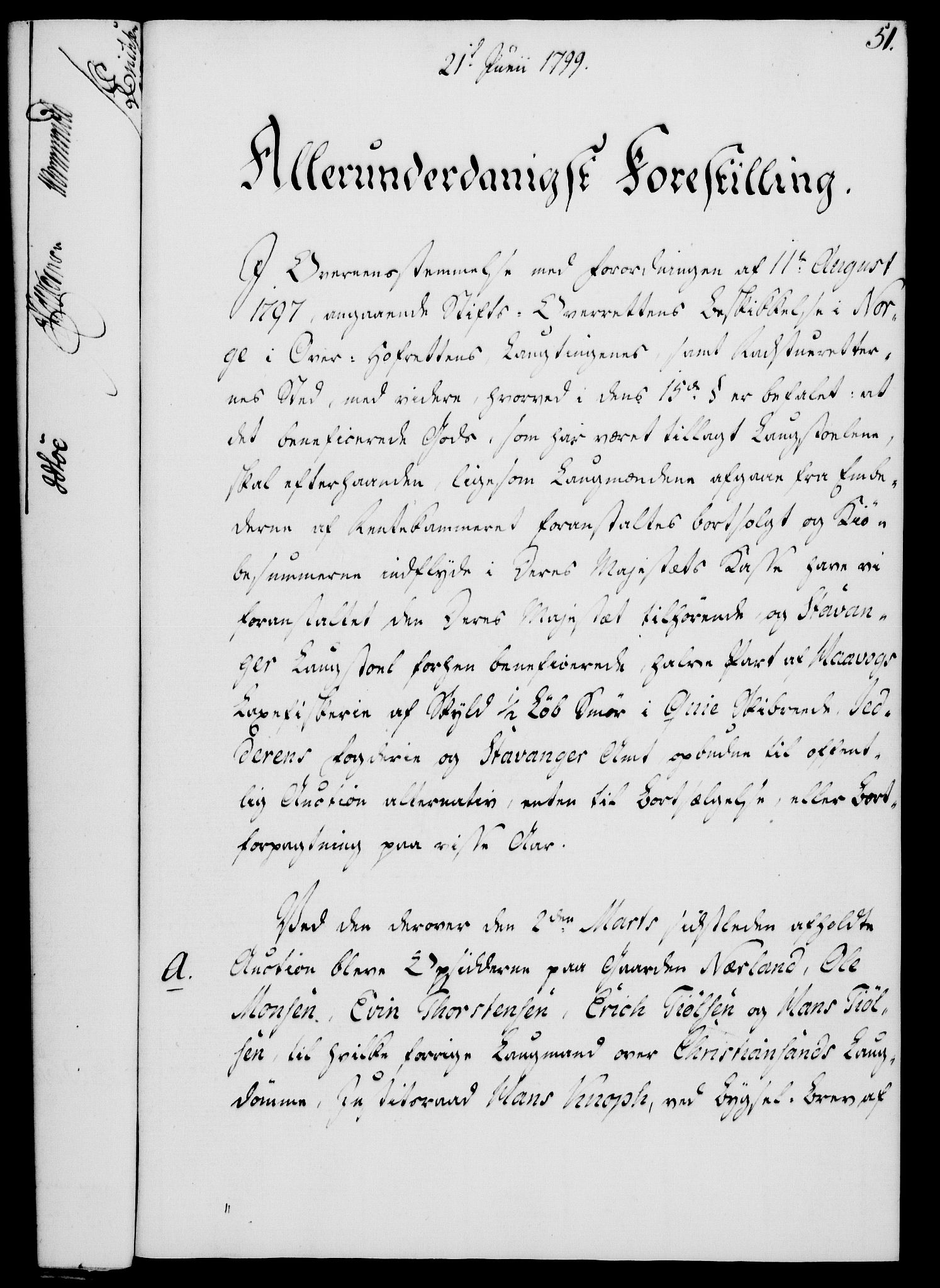 Rentekammeret, Kammerkanselliet, RA/EA-3111/G/Gf/Gfa/L0081: Norsk relasjons- og resolusjonsprotokoll (merket RK 52.81), 1799, p. 345