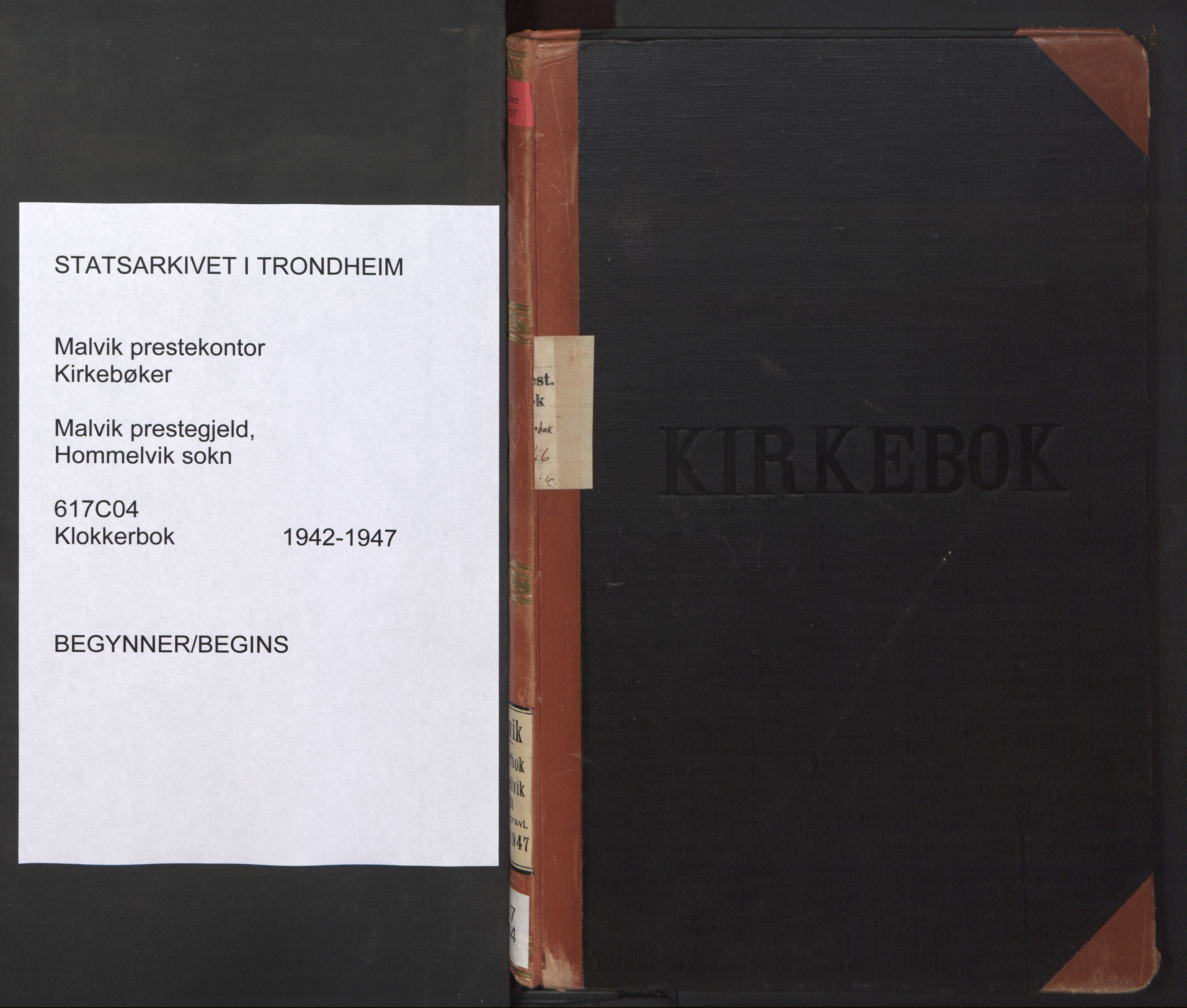 Ministerialprotokoller, klokkerbøker og fødselsregistre - Sør-Trøndelag, SAT/A-1456/617/L0433: Parish register (copy) no. 617C04, 1942-1947