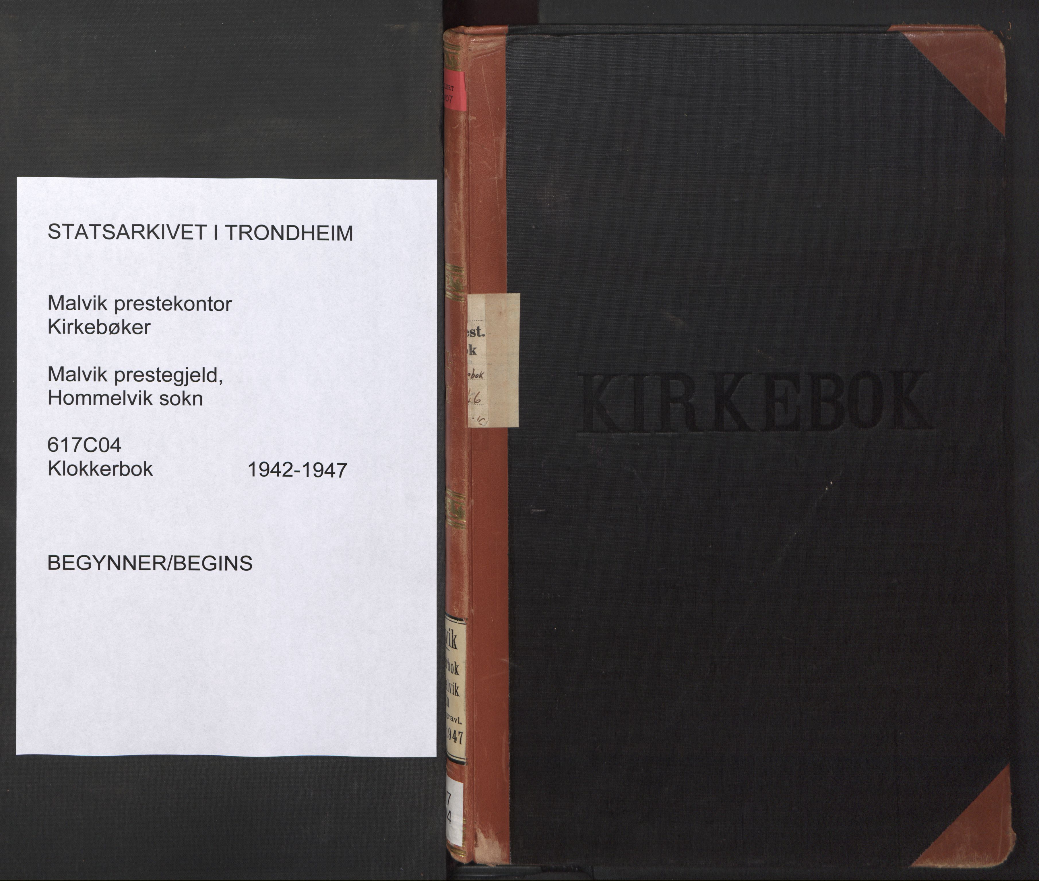 Ministerialprotokoller, klokkerbøker og fødselsregistre - Sør-Trøndelag, AV/SAT-A-1456/617/L0433: Parish register (copy) no. 617C04, 1942-1947