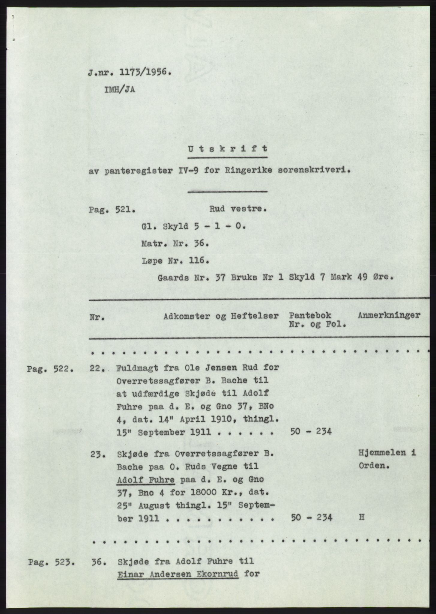 Statsarkivet i Kongsberg, SAKO/A-0001, 1956, p. 394