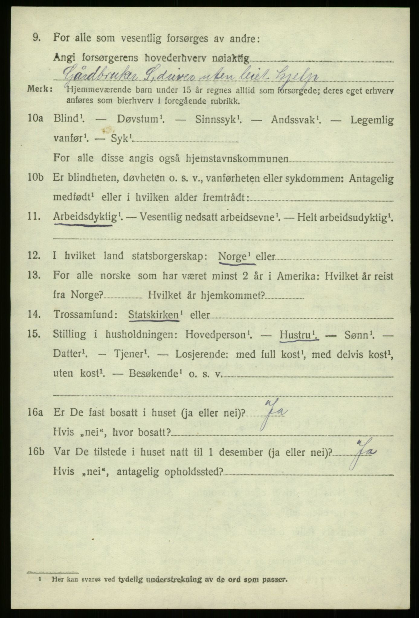 SAB, 1920 census for Davik, 1920, p. 5360