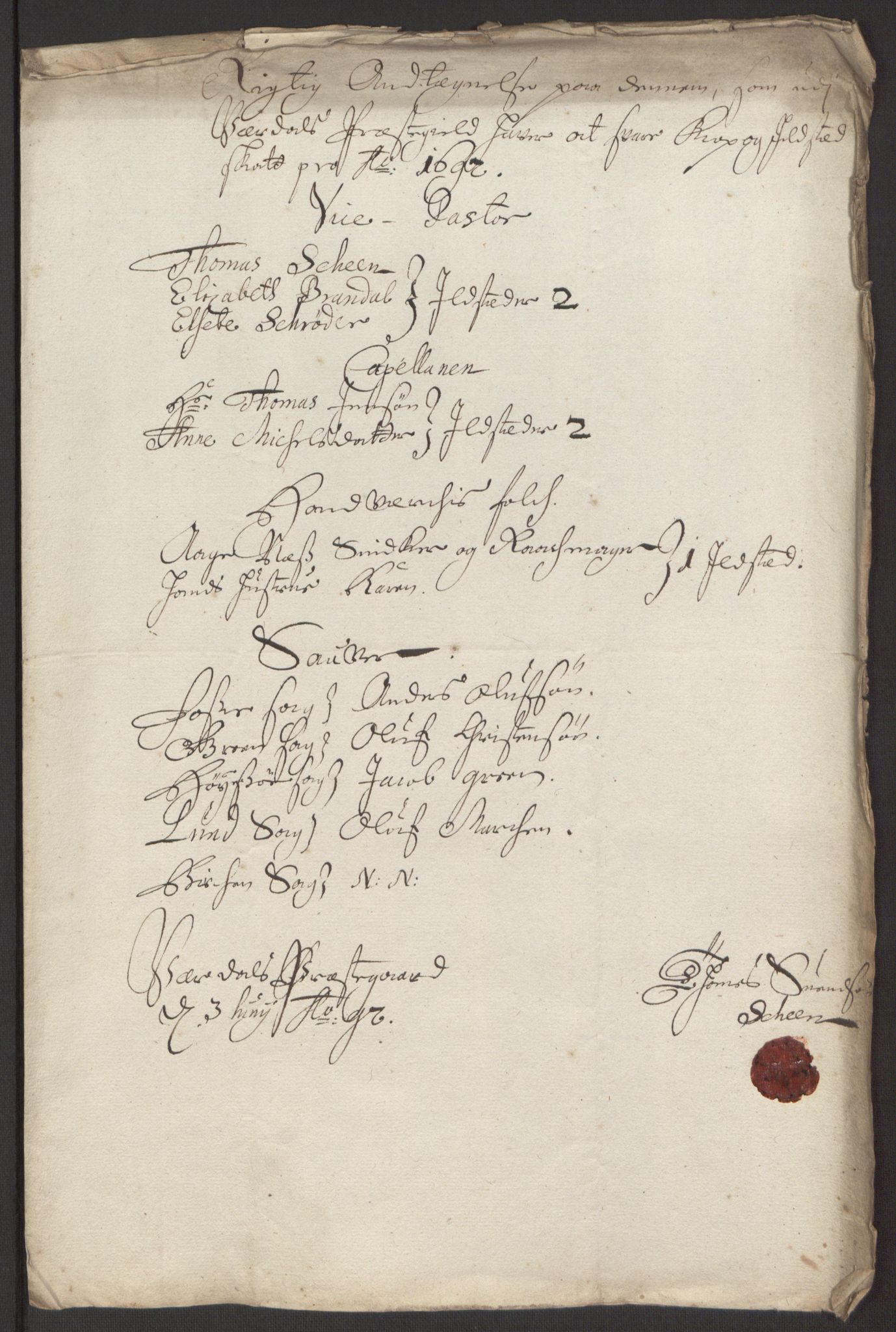 Rentekammeret inntil 1814, Reviderte regnskaper, Fogderegnskap, AV/RA-EA-4092/R62/L4185: Fogderegnskap Stjørdal og Verdal, 1692, p. 147