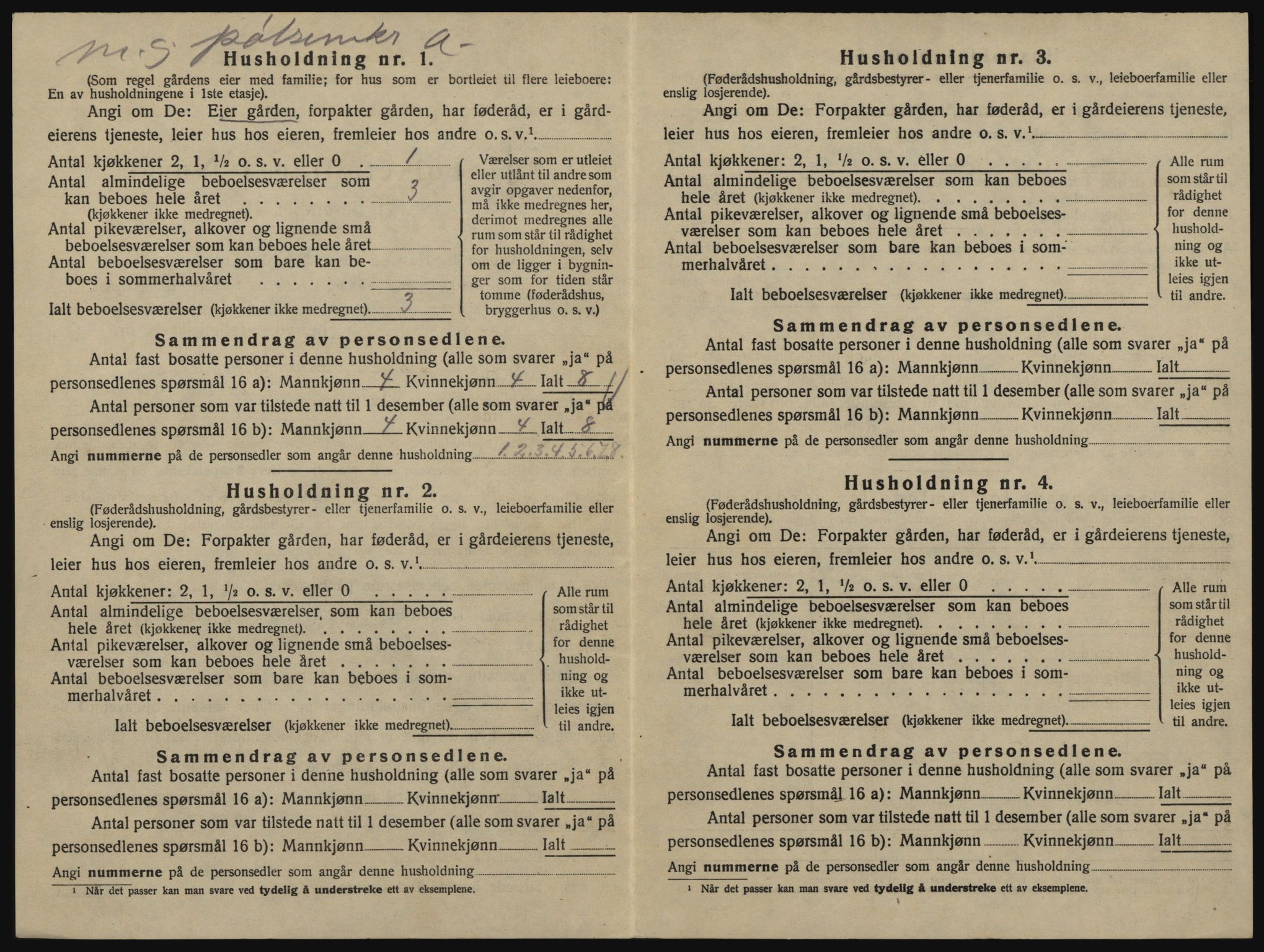 SAO, 1920 census for Glemmen, 1920, p. 2218