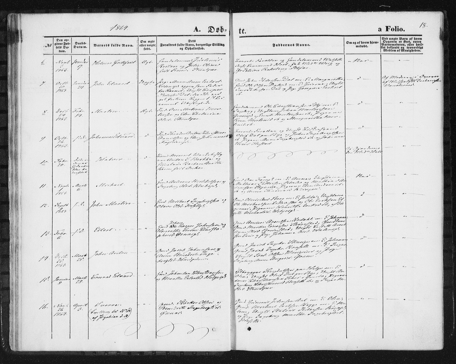 Ministerialprotokoller, klokkerbøker og fødselsregistre - Nord-Trøndelag, SAT/A-1458/746/L0447: Parish register (official) no. 746A06, 1860-1877, p. 18