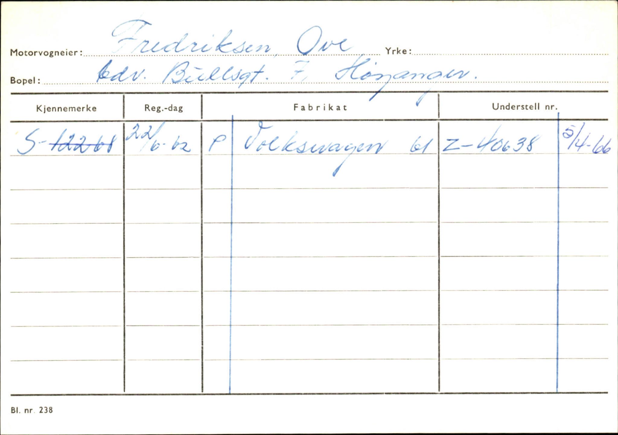 Statens vegvesen, Sogn og Fjordane vegkontor, SAB/A-5301/4/F/L0130: Eigarregister Eid T-Å. Høyanger A-O, 1945-1975, p. 1051