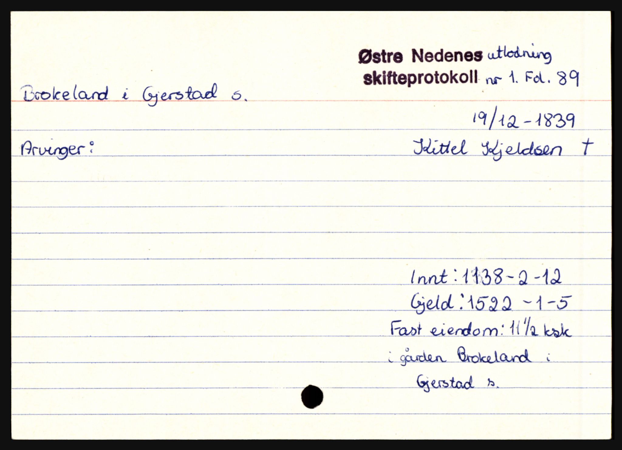 Holt sorenskriveri, AV/SAK-1221-0002/H, p. 249