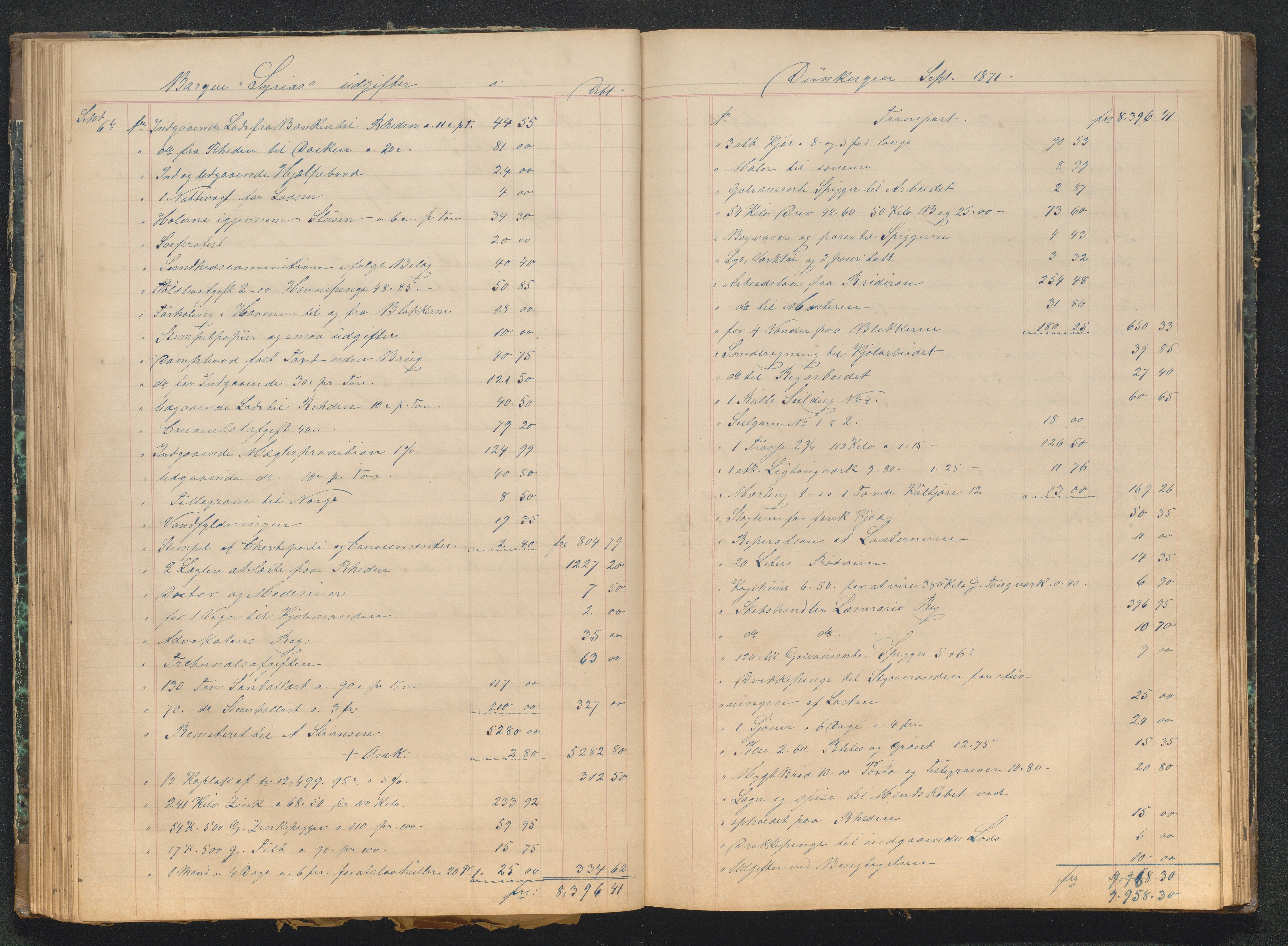 O. Terjesens rederi, AAKS/PA-2525/R/R01/L0001: Regnskapsbøker 3 stk, 1863-1916