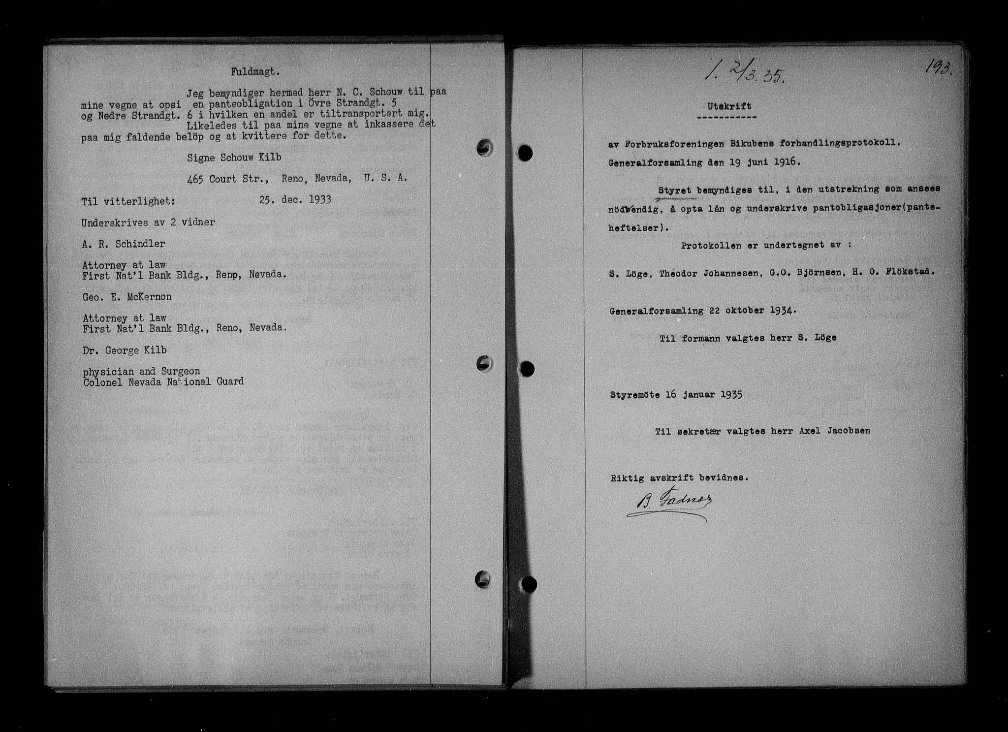 Stavanger byrett, SAST/A-100455/001/4/41/410BB/L0008: Mortgage book no. 58, 1934-1935, Deed date: 02.03.1935