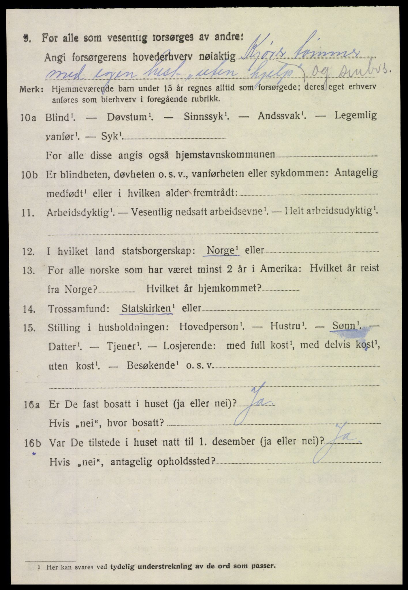 SAH, 1920 census for Torpa, 1920, p. 4014