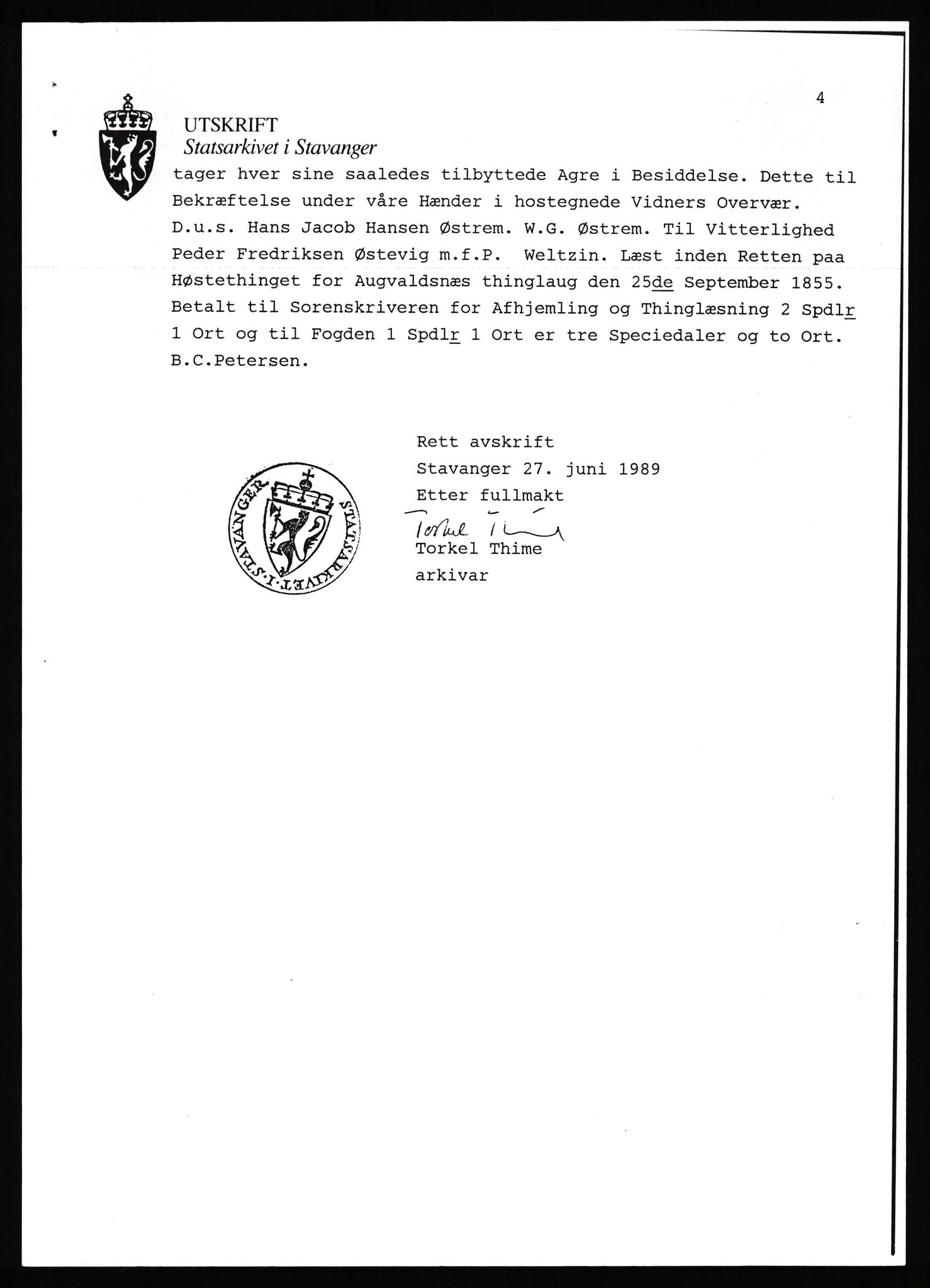 Statsarkivet i Stavanger, AV/SAST-A-101971/03/Y/Yj/L0005: Avskrifter sortert etter gårdsnavn: Austreim - Avinskei, 1750-1930, p. 28