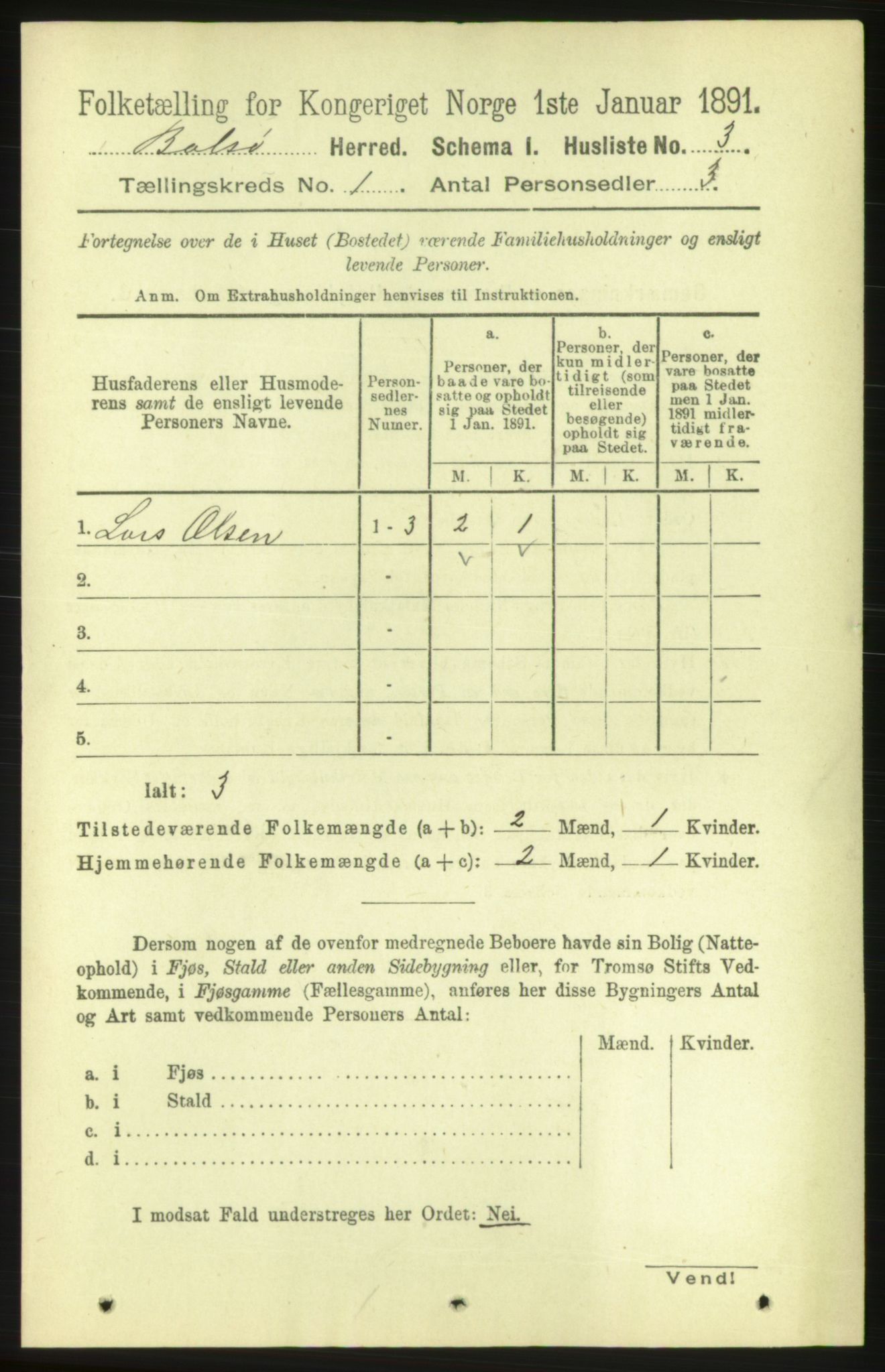 RA, 1891 census for 1544 Bolsøy, 1891, p. 34