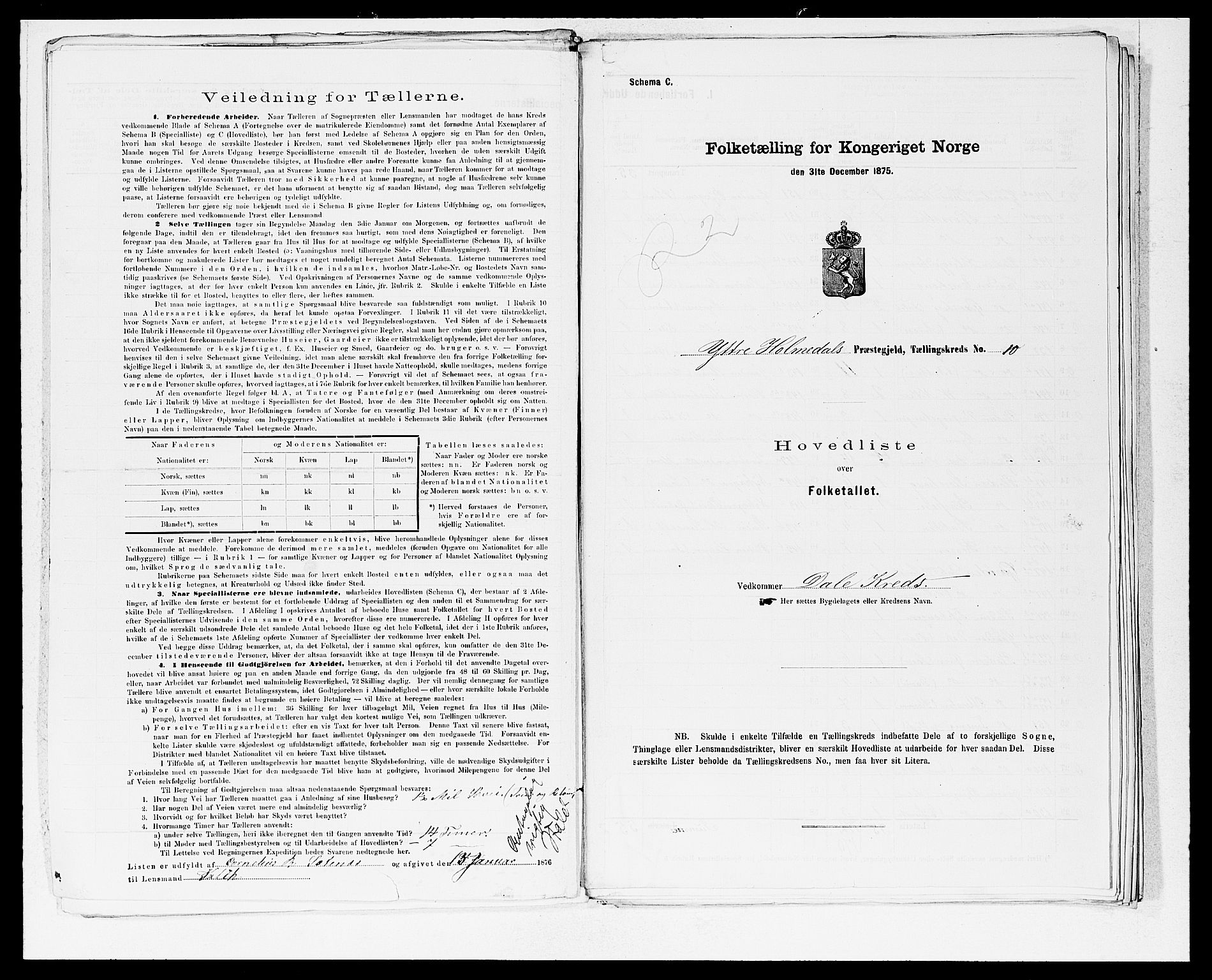 SAB, 1875 census for 1429P Ytre Holmedal, 1875, p. 24