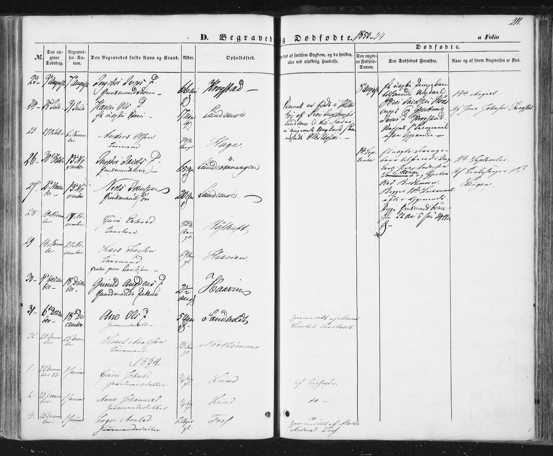 Ministerialprotokoller, klokkerbøker og fødselsregistre - Sør-Trøndelag, SAT/A-1456/692/L1103: Parish register (official) no. 692A03, 1849-1870, p. 211