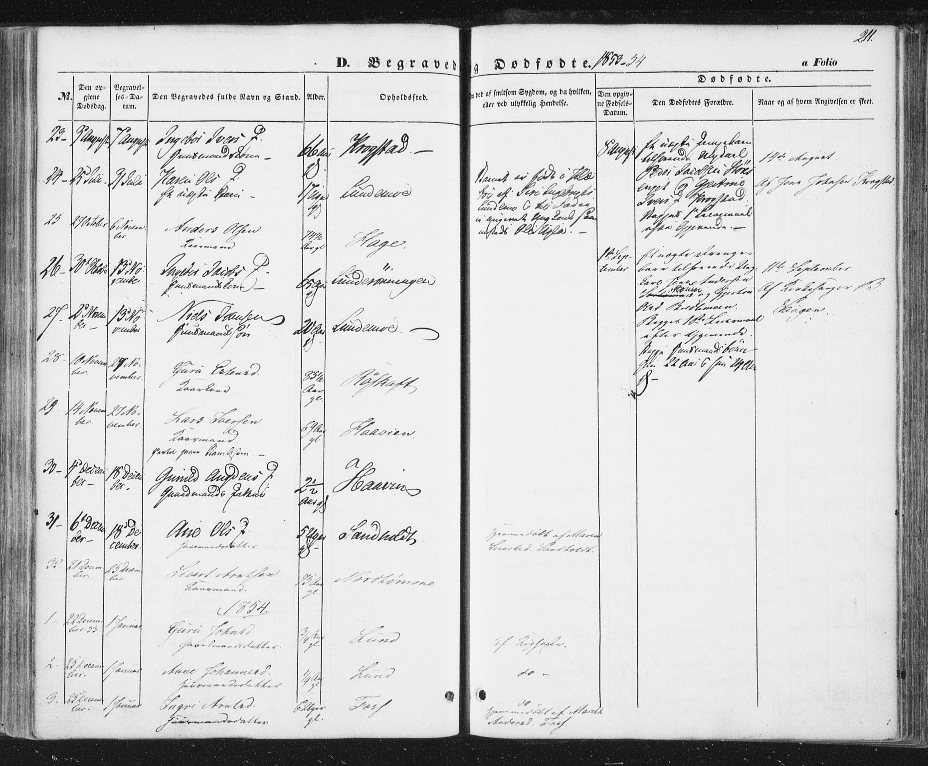 Ministerialprotokoller, klokkerbøker og fødselsregistre - Sør-Trøndelag, AV/SAT-A-1456/692/L1103: Parish register (official) no. 692A03, 1849-1870, p. 211