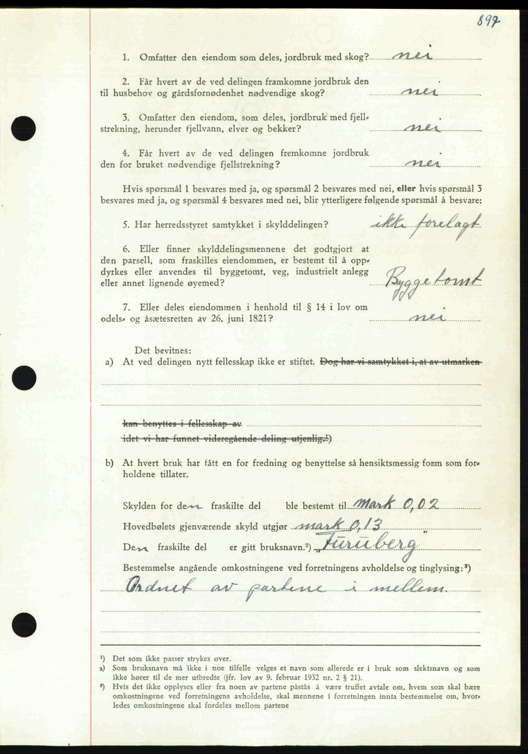 Nordmøre sorenskriveri, AV/SAT-A-4132/1/2/2Ca: Mortgage book no. A112, 1949-1949, Diary no: : 3067/1949