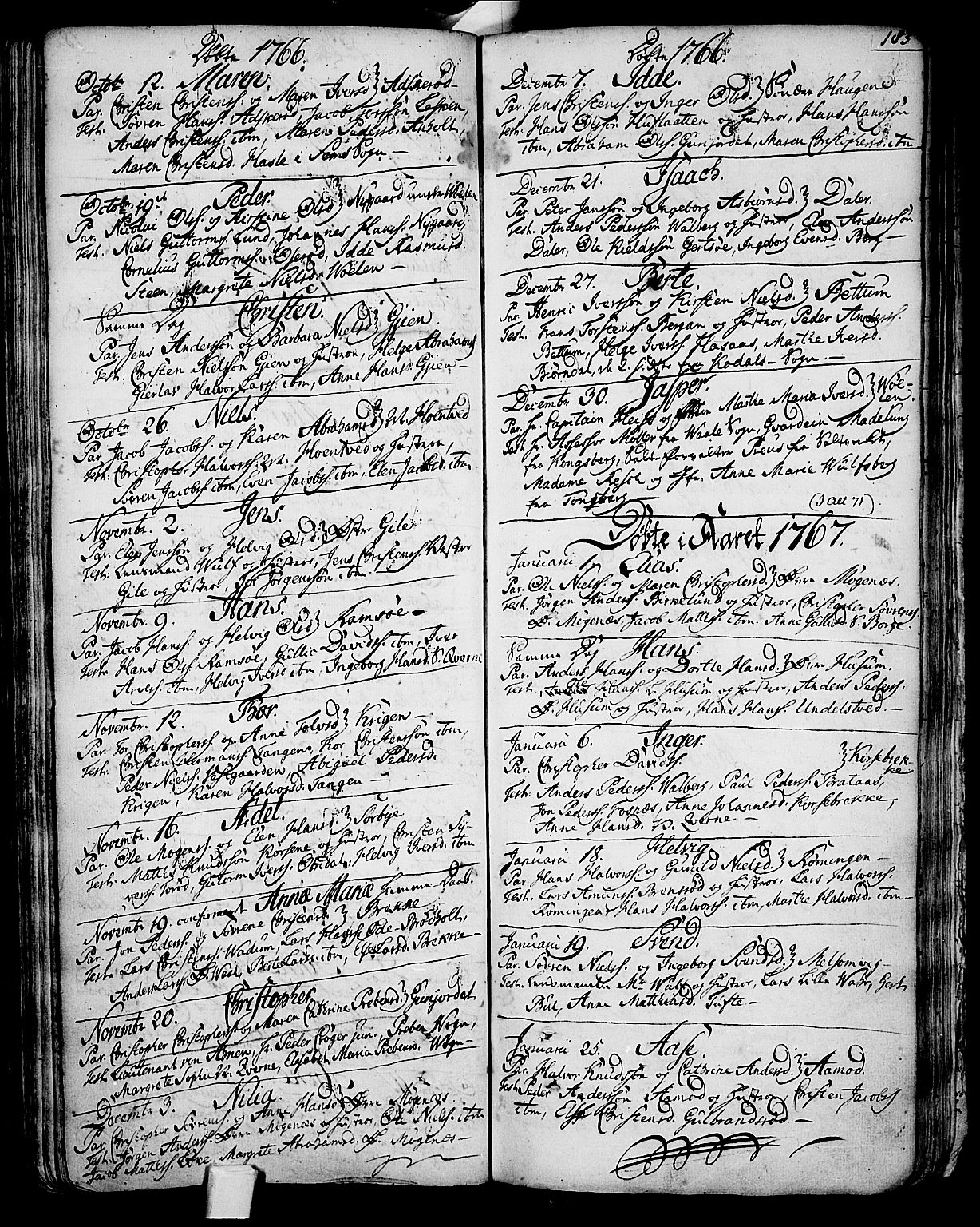 Stokke kirkebøker, AV/SAKO-A-320/F/Fa/L0002: Parish register (official) no. I 2, 1732-1770, p. 183