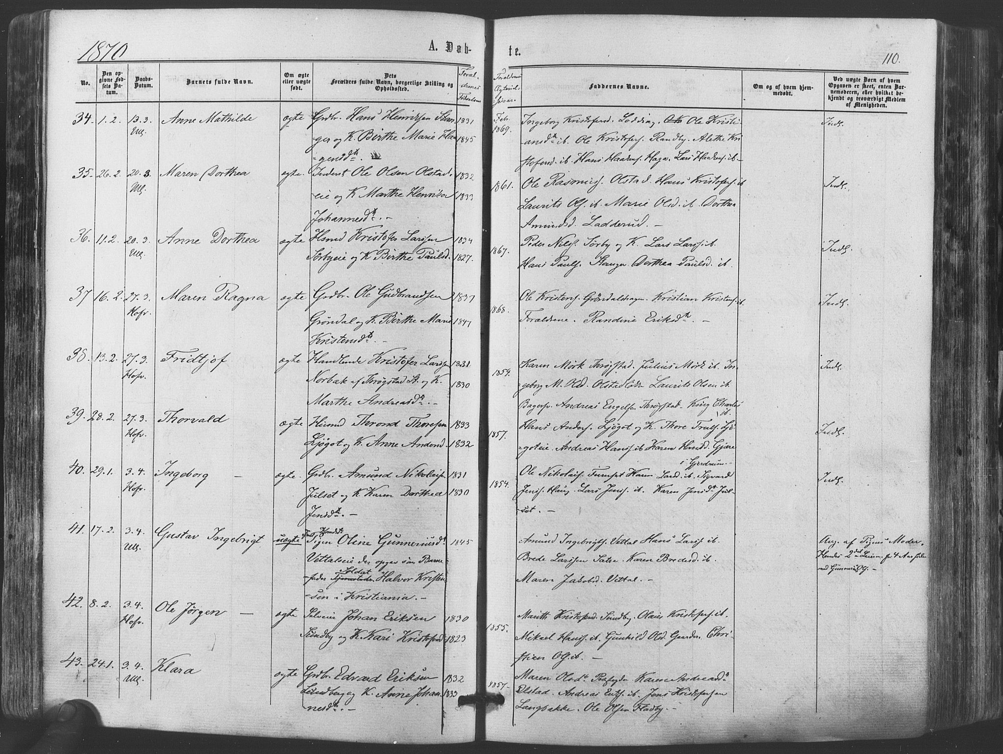 Ullensaker prestekontor Kirkebøker, SAO/A-10236a/F/Fa/L0016: Parish register (official) no. I 16, 1863-1875, p. 110