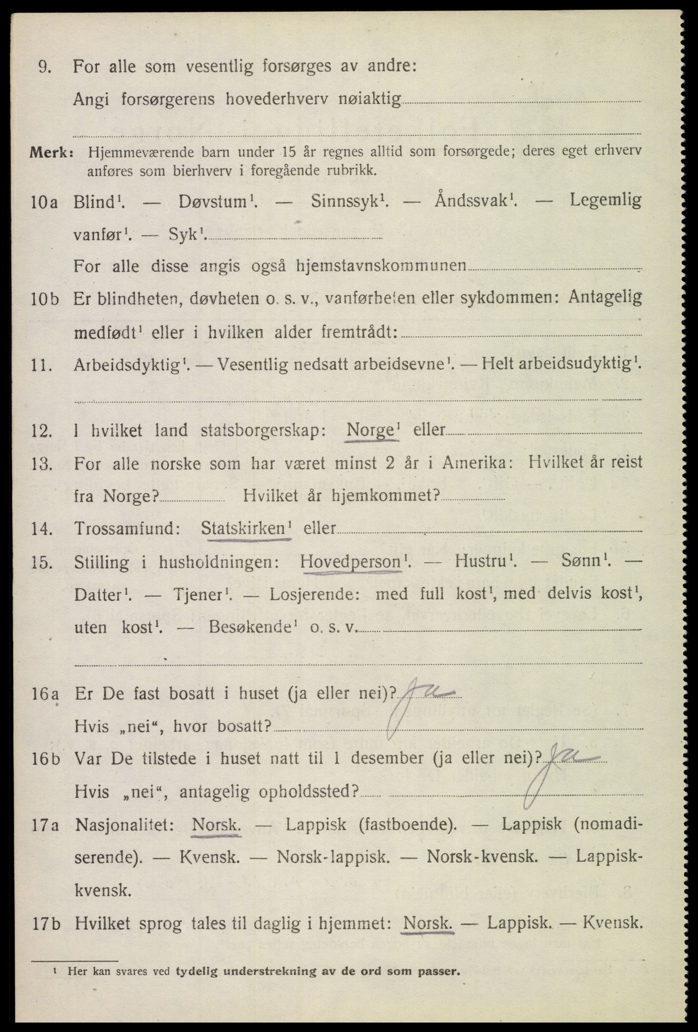 SAT, 1920 census for Hadsel, 1920, p. 8161