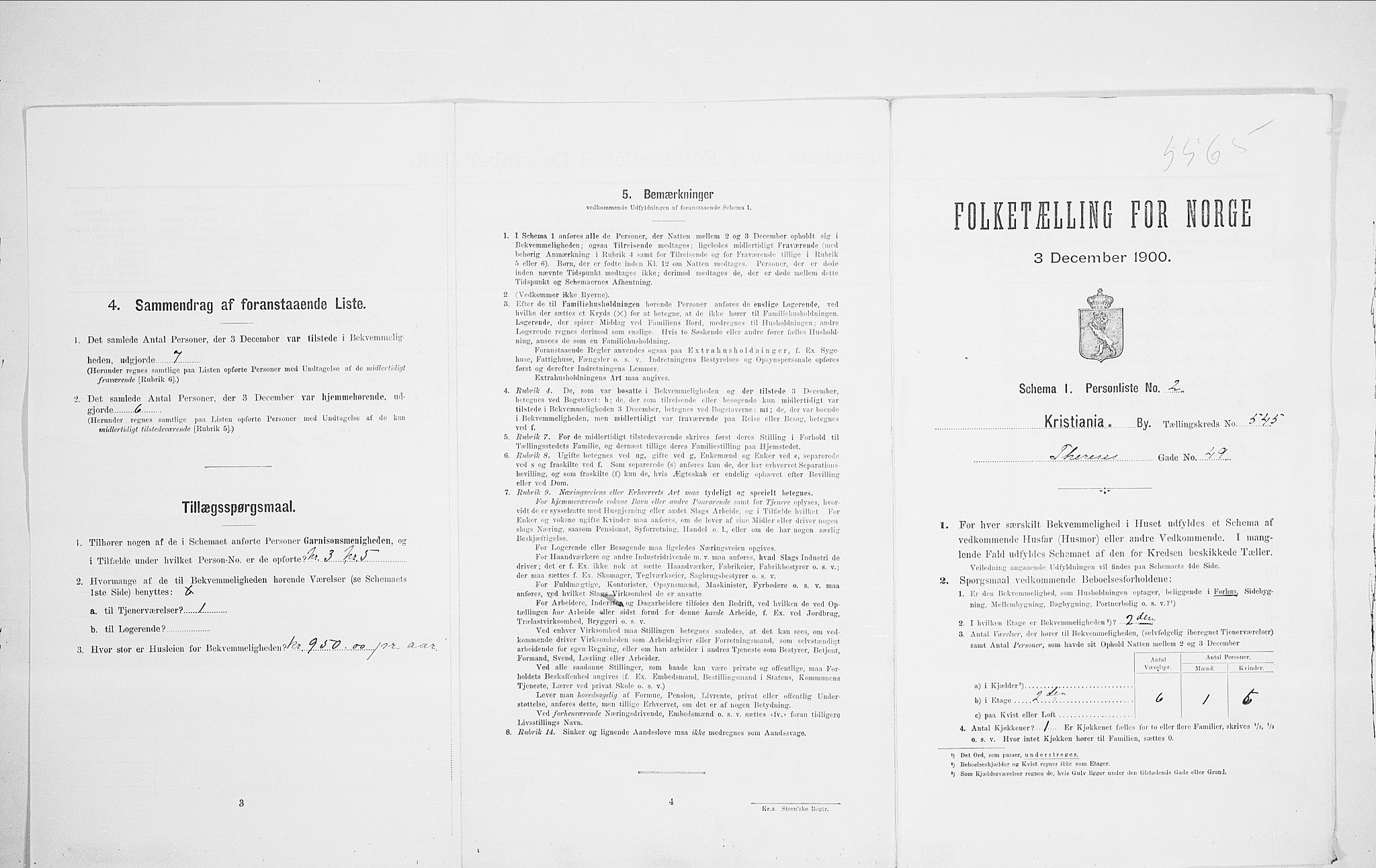 SAO, 1900 census for Kristiania, 1900, p. 97398