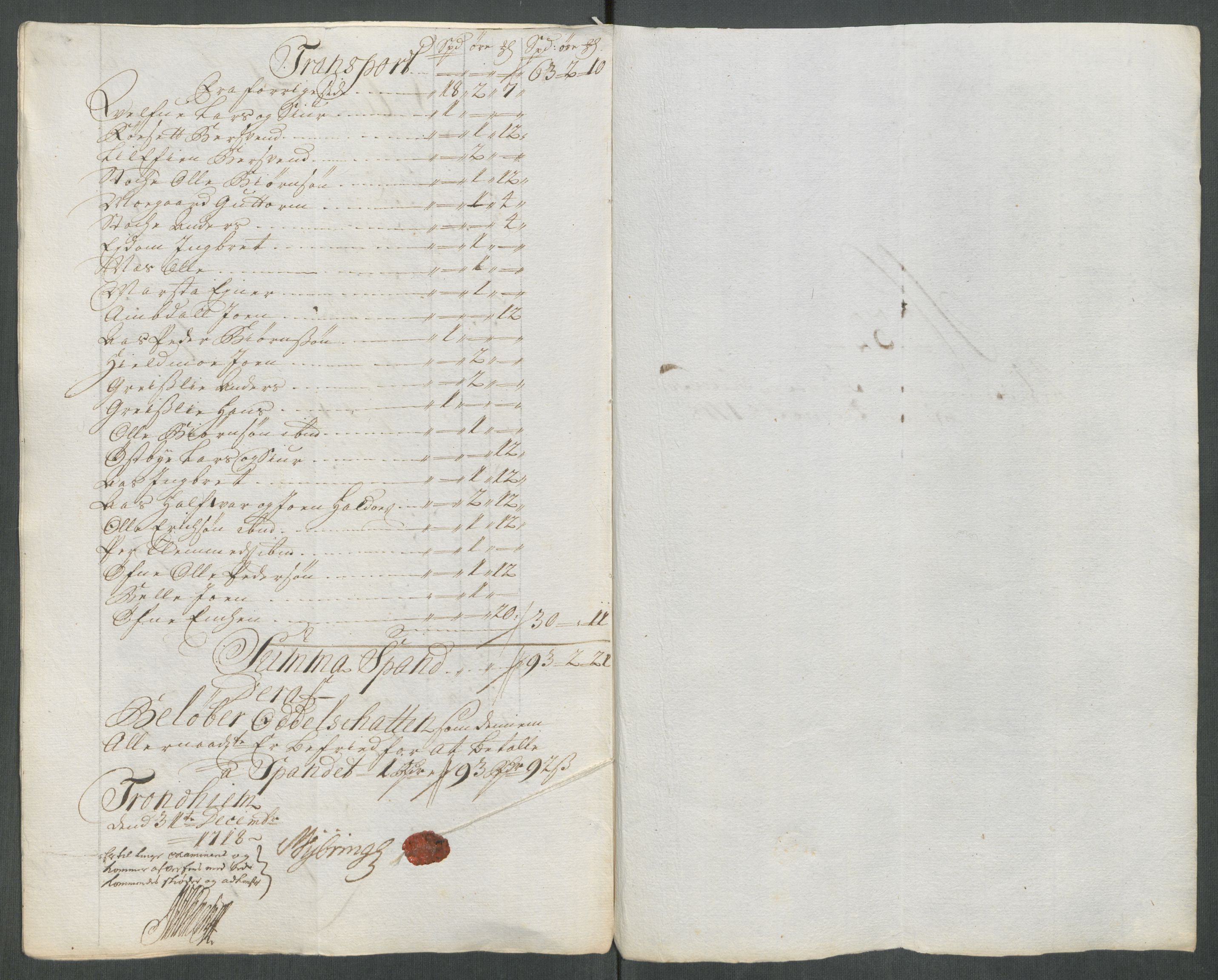 Rentekammeret inntil 1814, Reviderte regnskaper, Fogderegnskap, RA/EA-4092/R61/L4116: Fogderegnskap Strinda og Selbu, 1717-1718, p. 499
