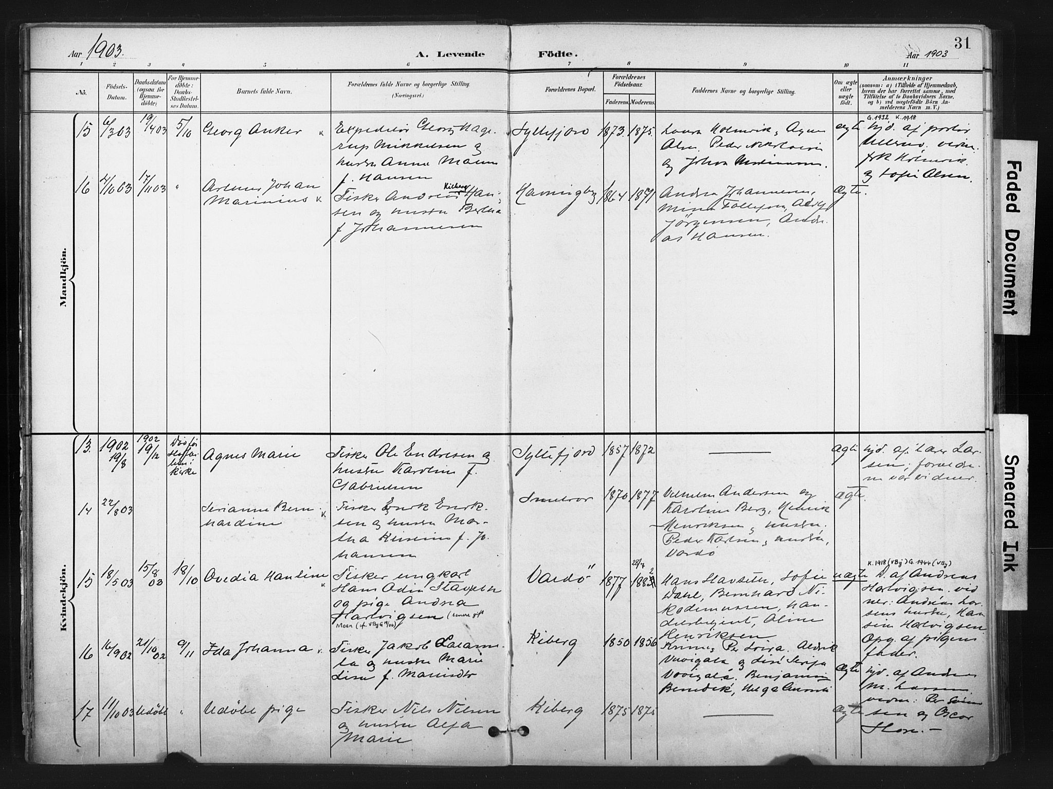 Vardø sokneprestkontor, SATØ/S-1332/H/Ha/L0011kirke: Parish register (official) no. 11, 1897-1911, p. 31