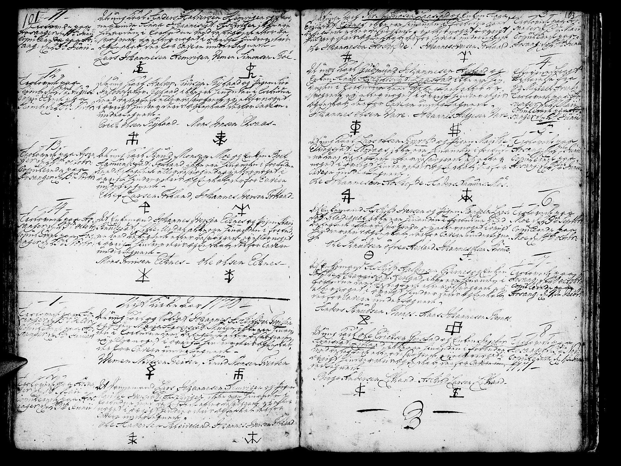 Hosanger sokneprestembete, SAB/A-75801/H/Haa: Parish register (official) no. A 2 /1, 1766-1793, p. 103