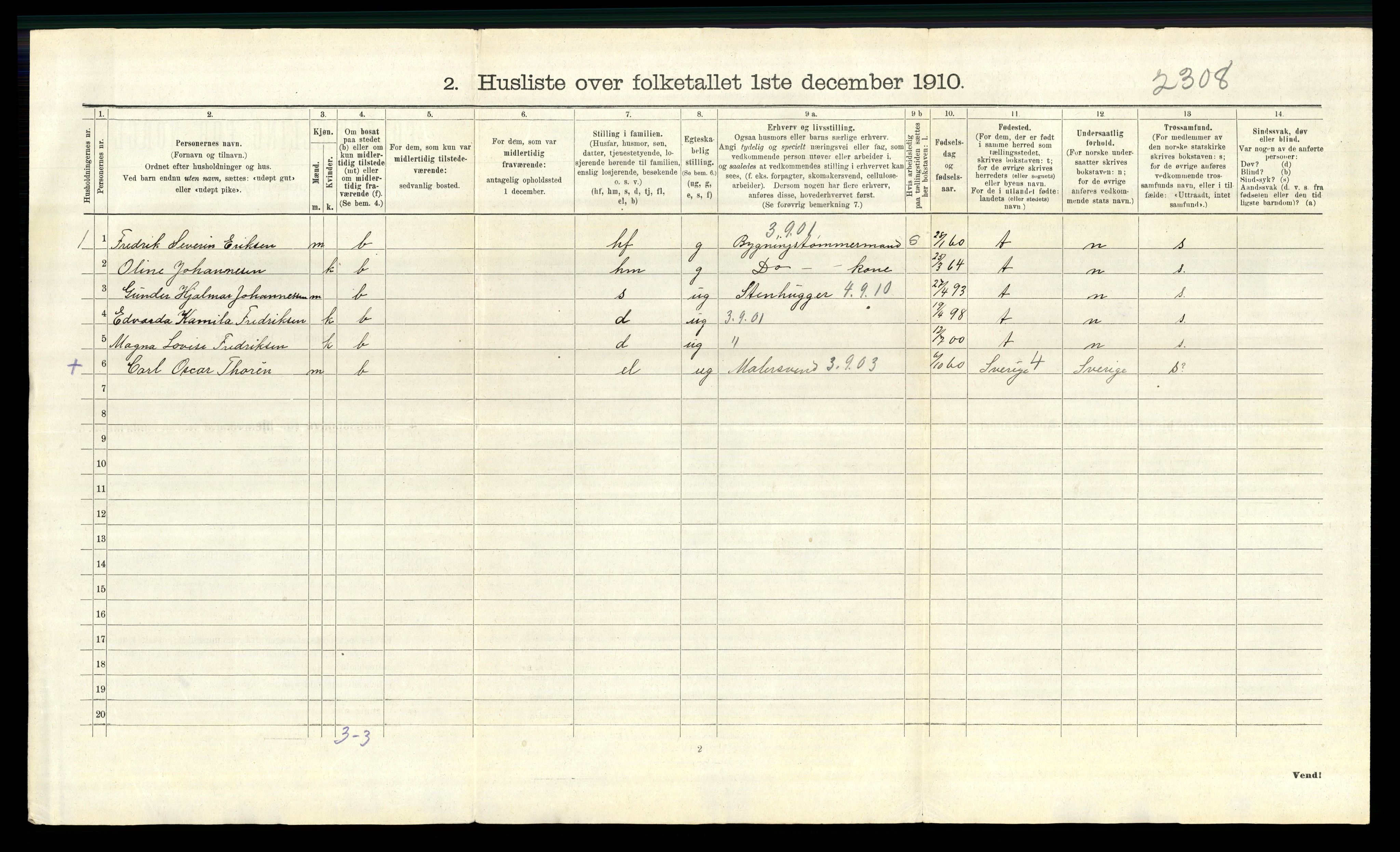 RA, 1910 census for Tune, 1910, p. 729