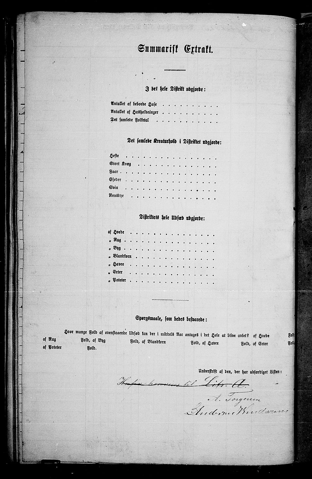 RA, 1865 census for Gran, 1865, p. 99