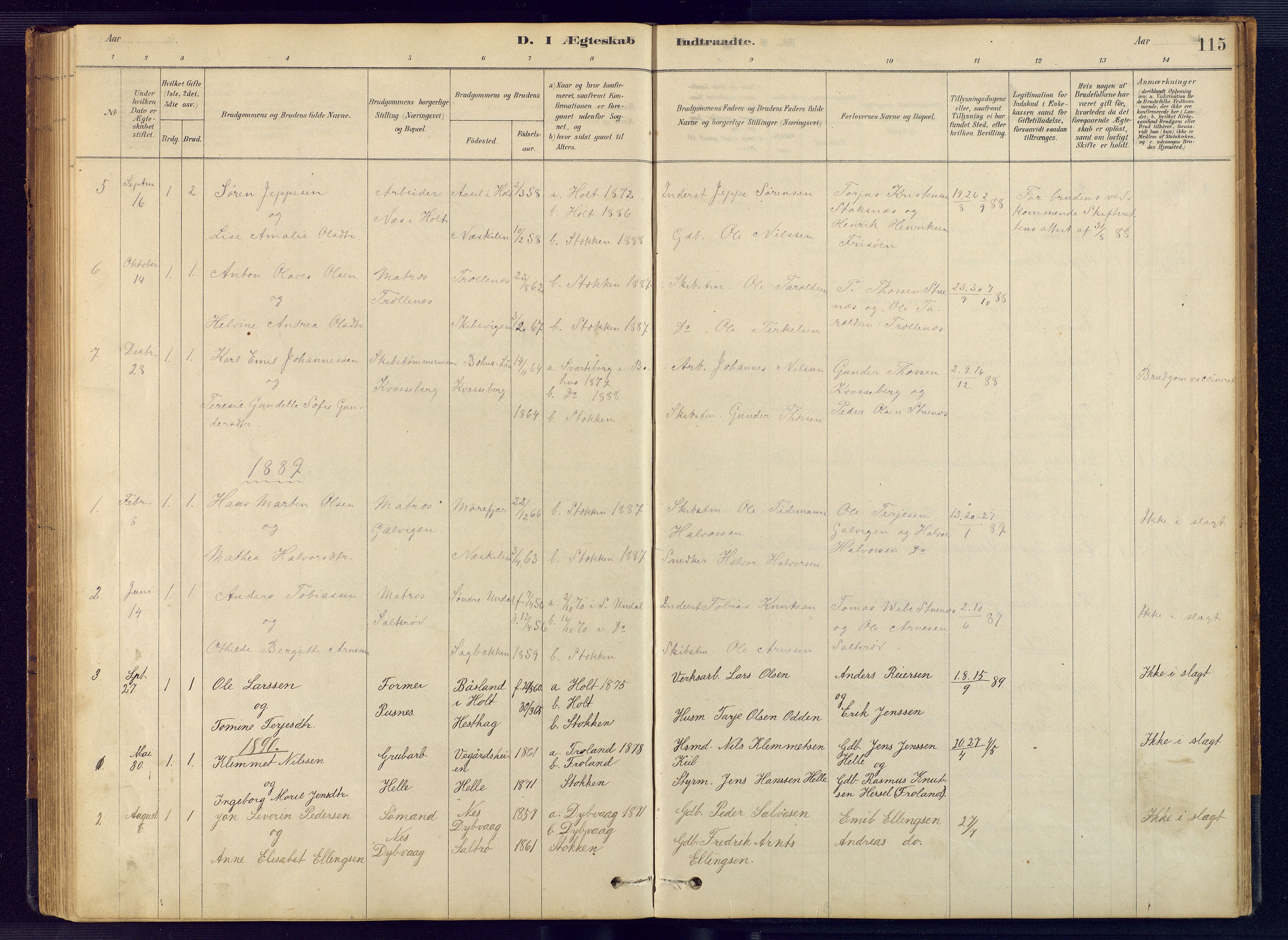 Austre Moland sokneprestkontor, AV/SAK-1111-0001/F/Fb/Fbb/L0001: Parish register (copy) no. B 1, 1878-1904, p. 115