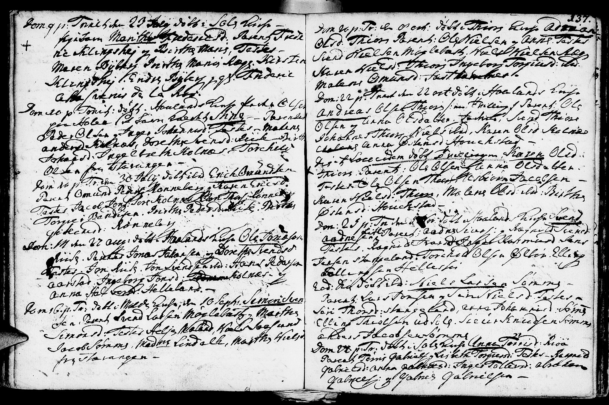 Håland sokneprestkontor, AV/SAST-A-101802/001/30BA/L0002: Parish register (official) no. A 2, 1722-1794, p. 137