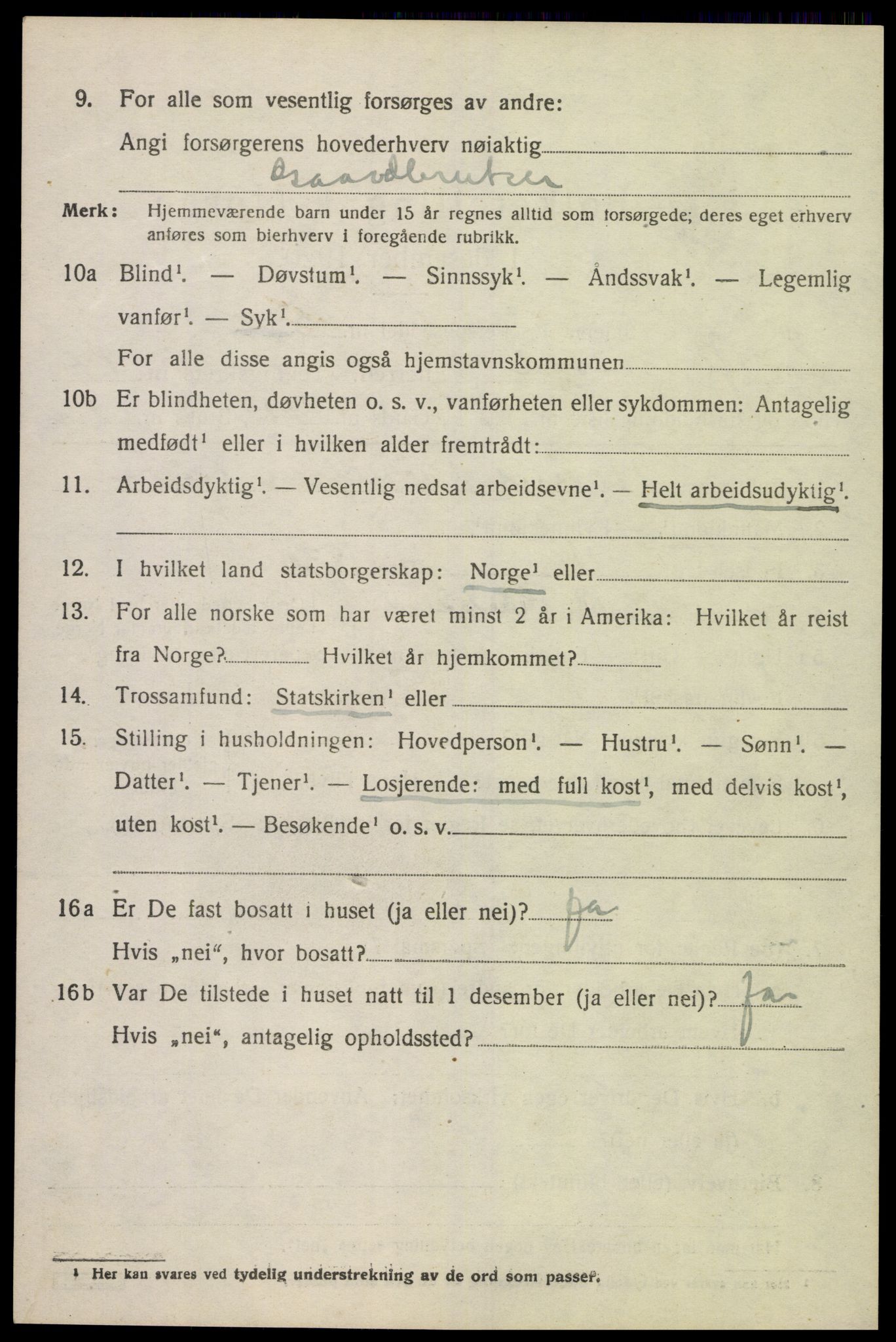 SAK, 1920 census for Sør-Audnedal, 1920, p. 6318