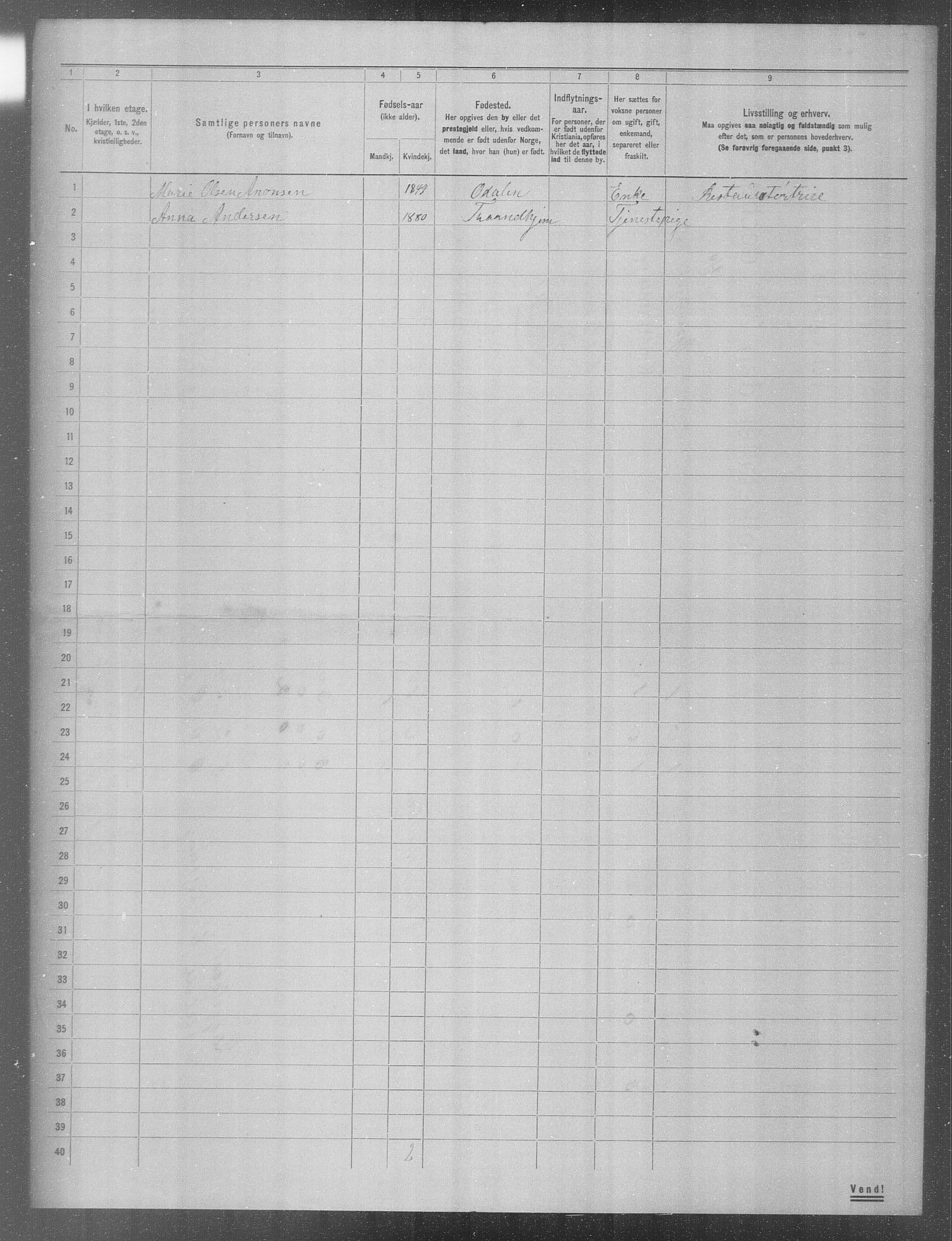 OBA, Municipal Census 1904 for Kristiania, 1904, p. 3555