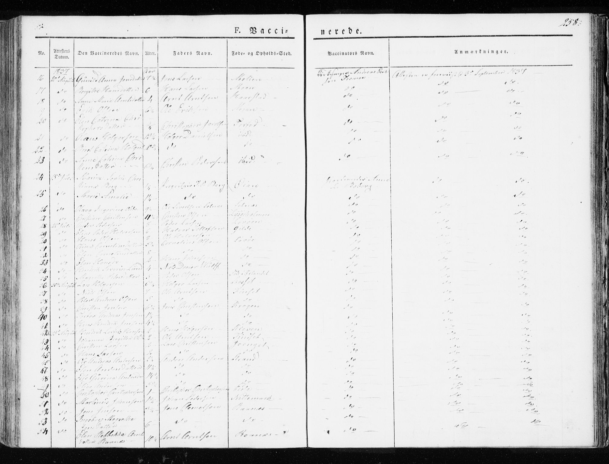 Ministerialprotokoller, klokkerbøker og fødselsregistre - Sør-Trøndelag, AV/SAT-A-1456/655/L0676: Parish register (official) no. 655A05, 1830-1847, p. 258