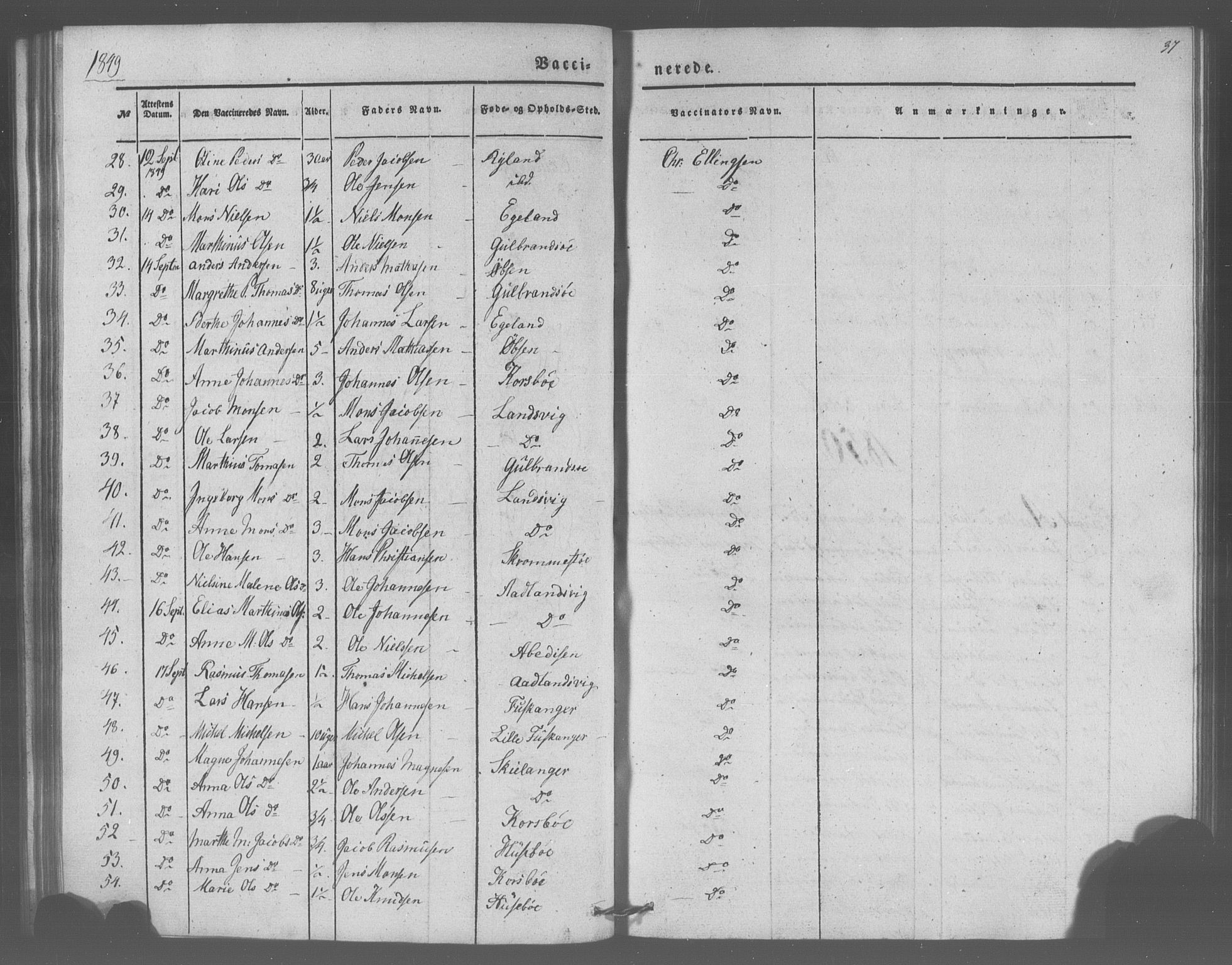 Manger sokneprestembete, SAB/A-76801/H/Haa: Parish register (official) no. A 10, 1844-1859, p. 37