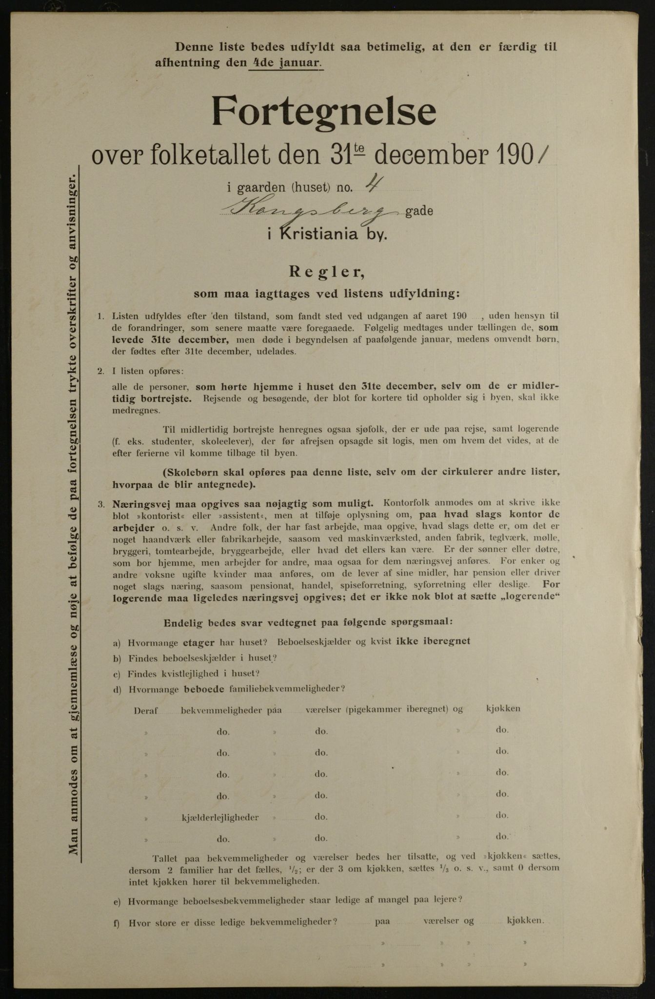 OBA, Municipal Census 1901 for Kristiania, 1901, p. 8207