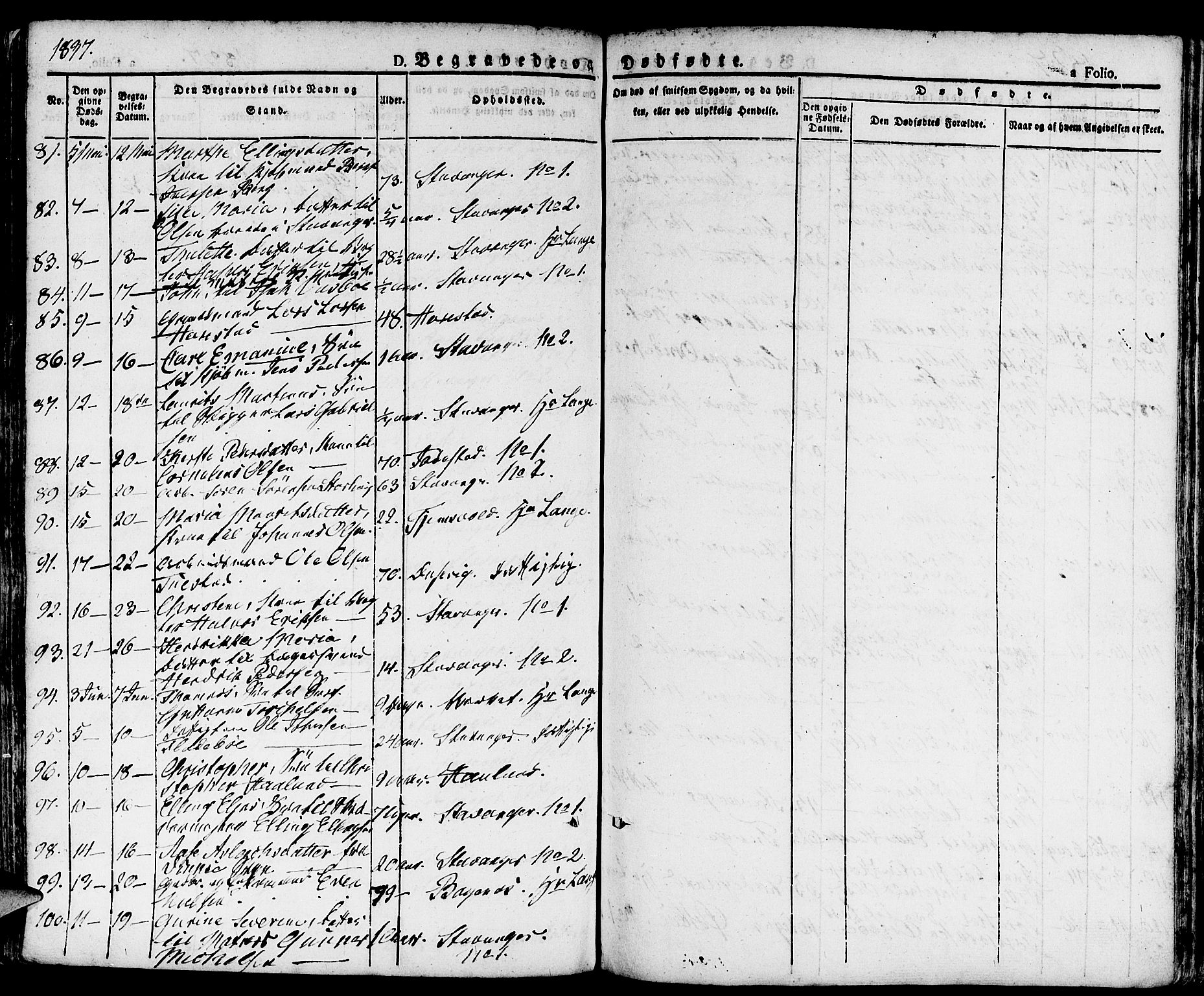 Domkirken sokneprestkontor, AV/SAST-A-101812/001/30/30BA/L0011: Parish register (official) no. A 11, 1832-1856