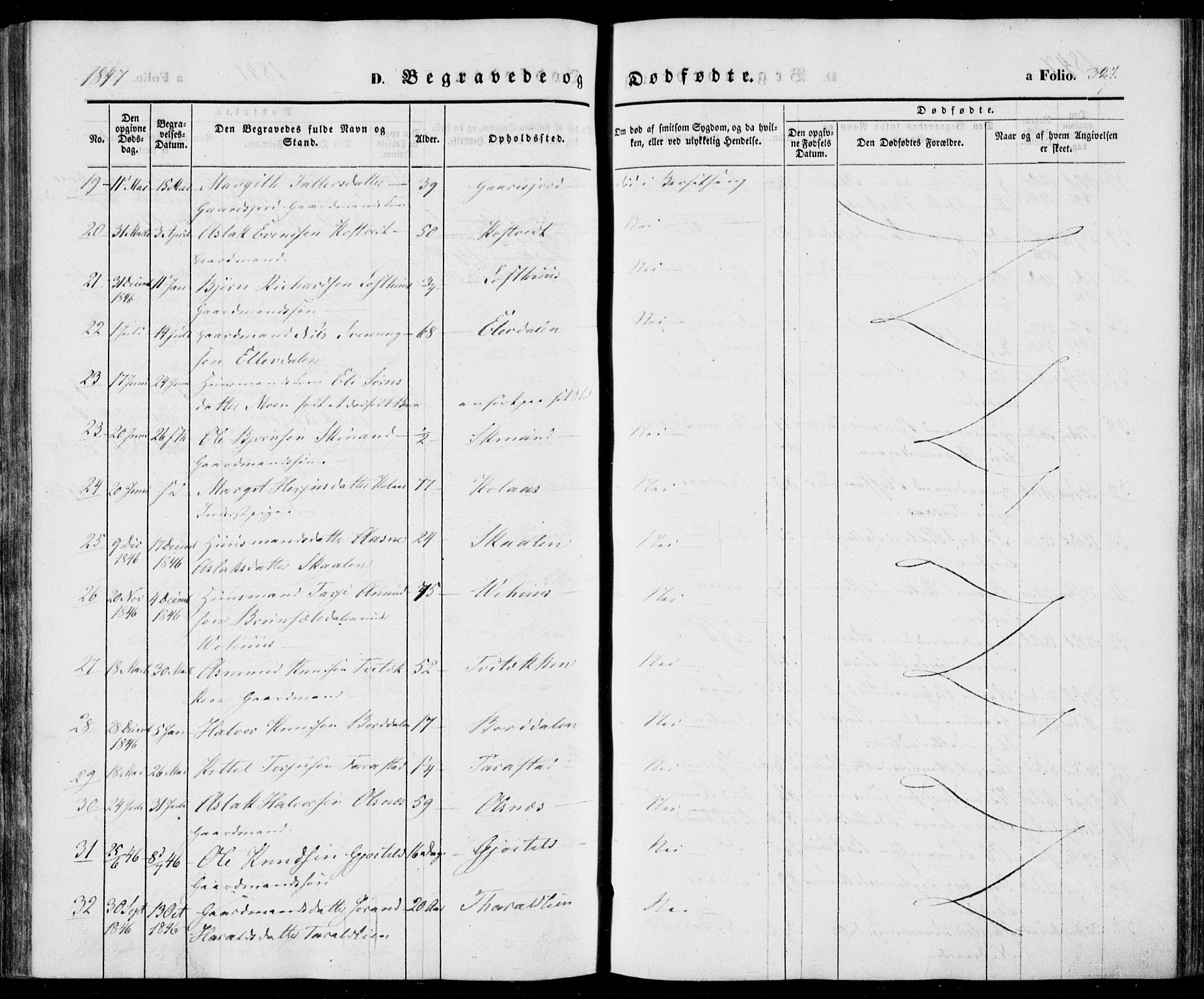 Vinje kirkebøker, SAKO/A-312/F/Fa/L0004: Parish register (official) no. I 4, 1843-1869, p. 327
