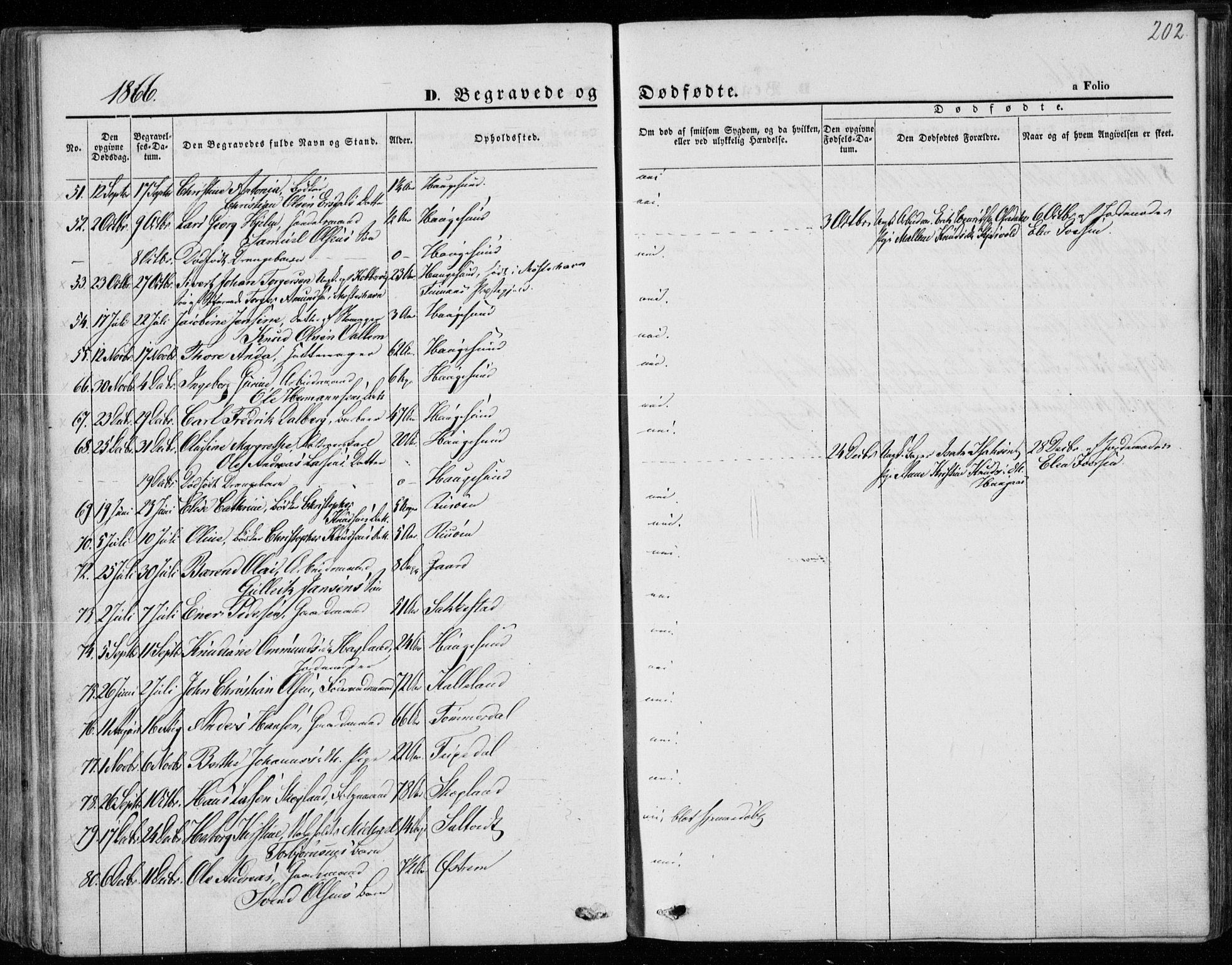 Torvastad sokneprestkontor, AV/SAST-A -101857/H/Ha/Haa/L0011: Parish register (official) no. A 11, 1857-1866, p. 202