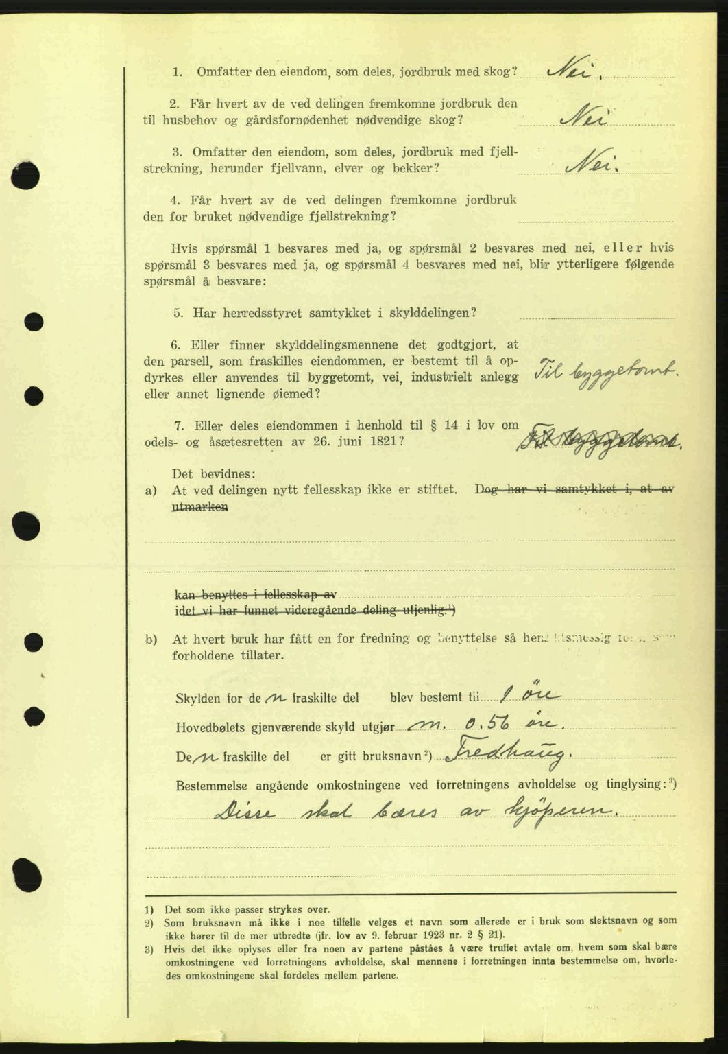 Nordhordland sorenskrivar, SAB/A-2901/1/G/Gb/Gbf/L0010: Mortgage book no. A10, 1939-1940, Diary no: : 2949/1939