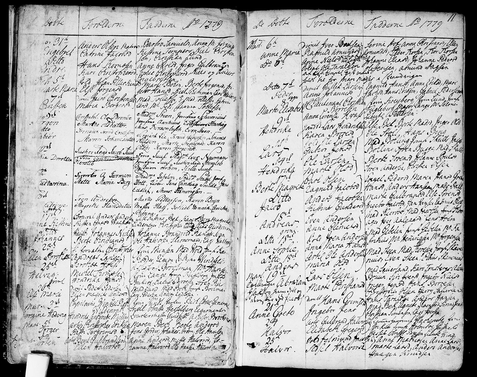 Garnisonsmenigheten Kirkebøker, AV/SAO-A-10846/F/Fa/L0003: Parish register (official) no. 3, 1777-1809, p. 11