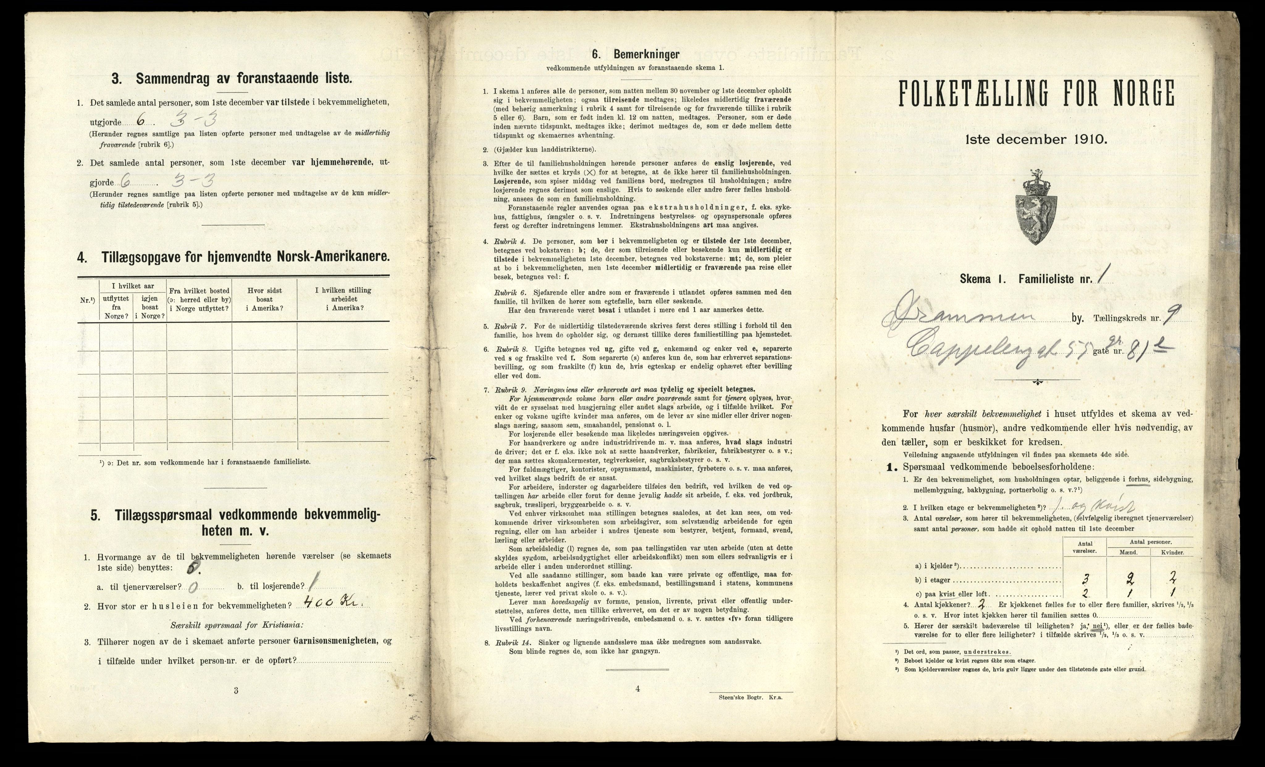 RA, 1910 census for Drammen, 1910, p. 6226